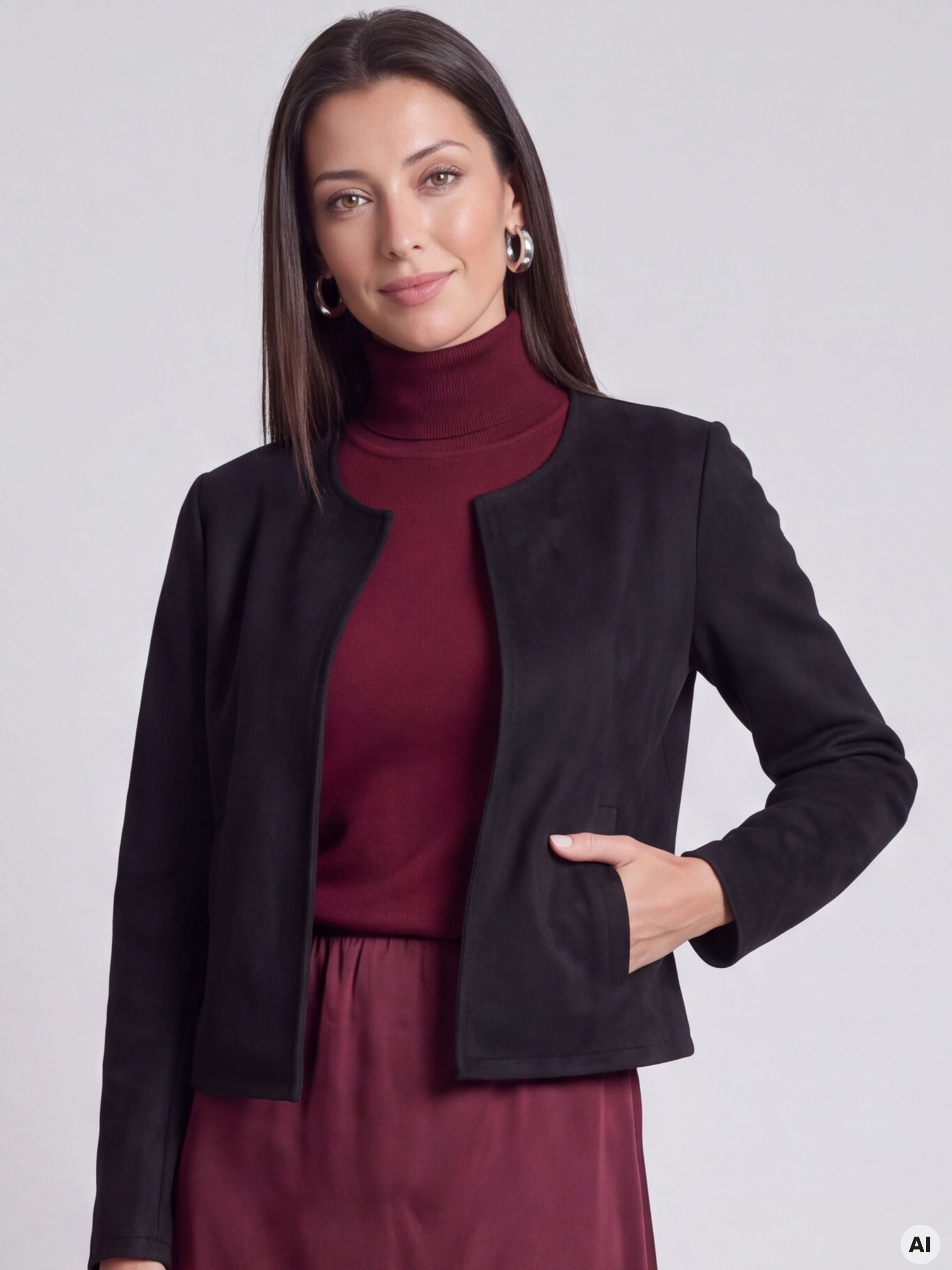 Schwarzer Damen-Bolero mit Rundhalsausschnitt ORSAY - 001