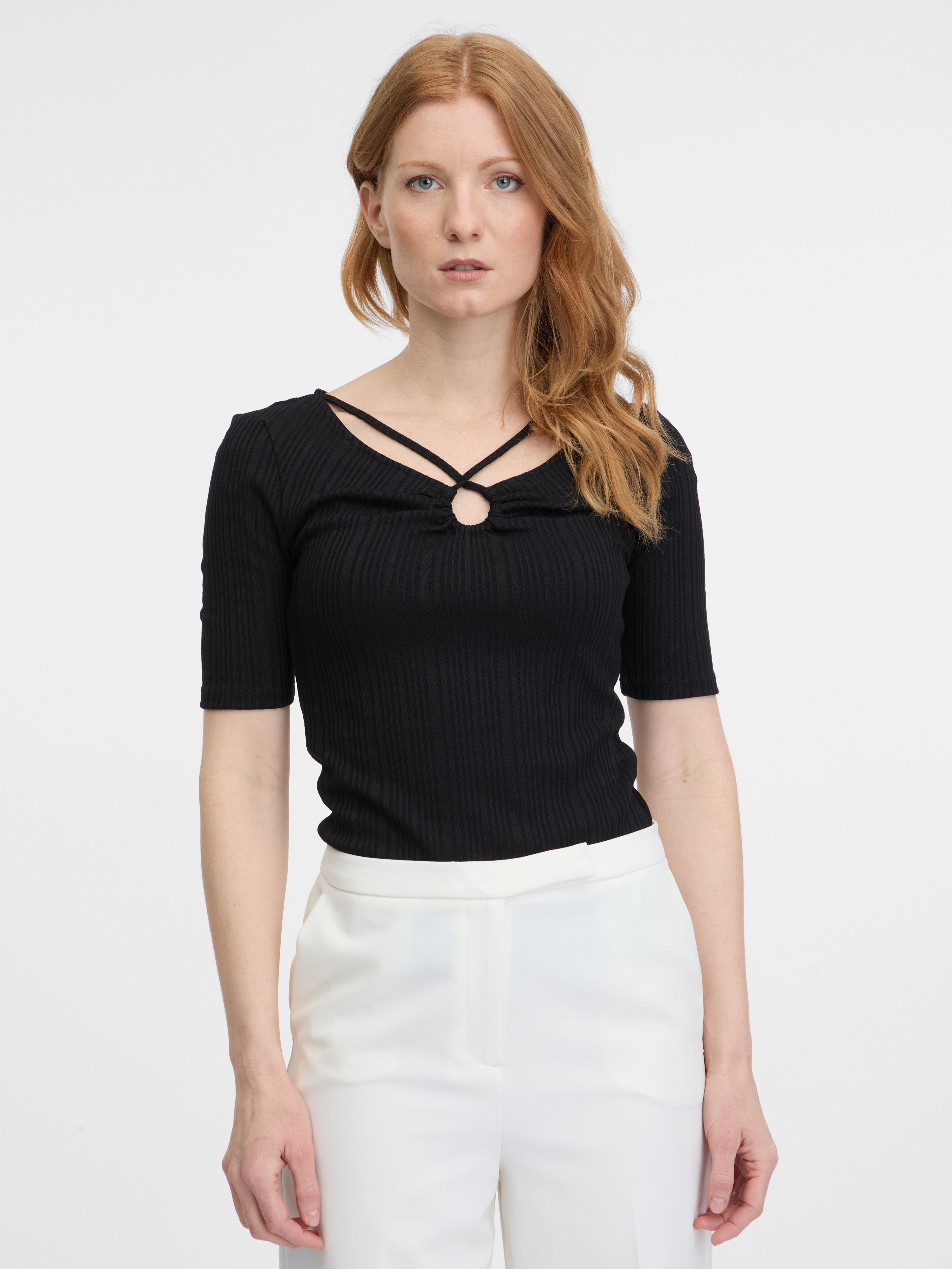 Schwarzes Damen-T-Shirt ORSAY