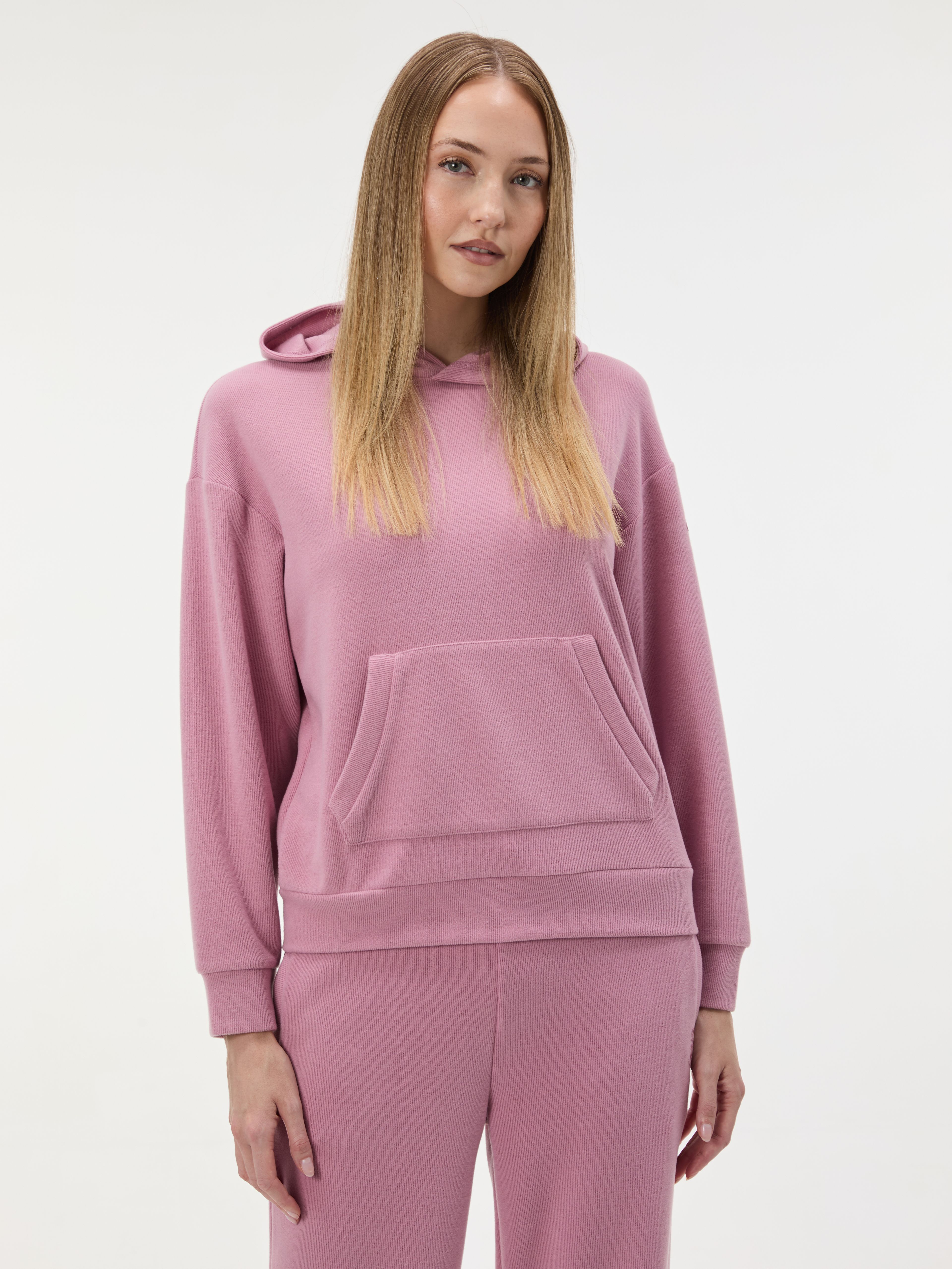 Rosa Damen-Sweatshirt mit langen Ärmeln ORSAY - 001