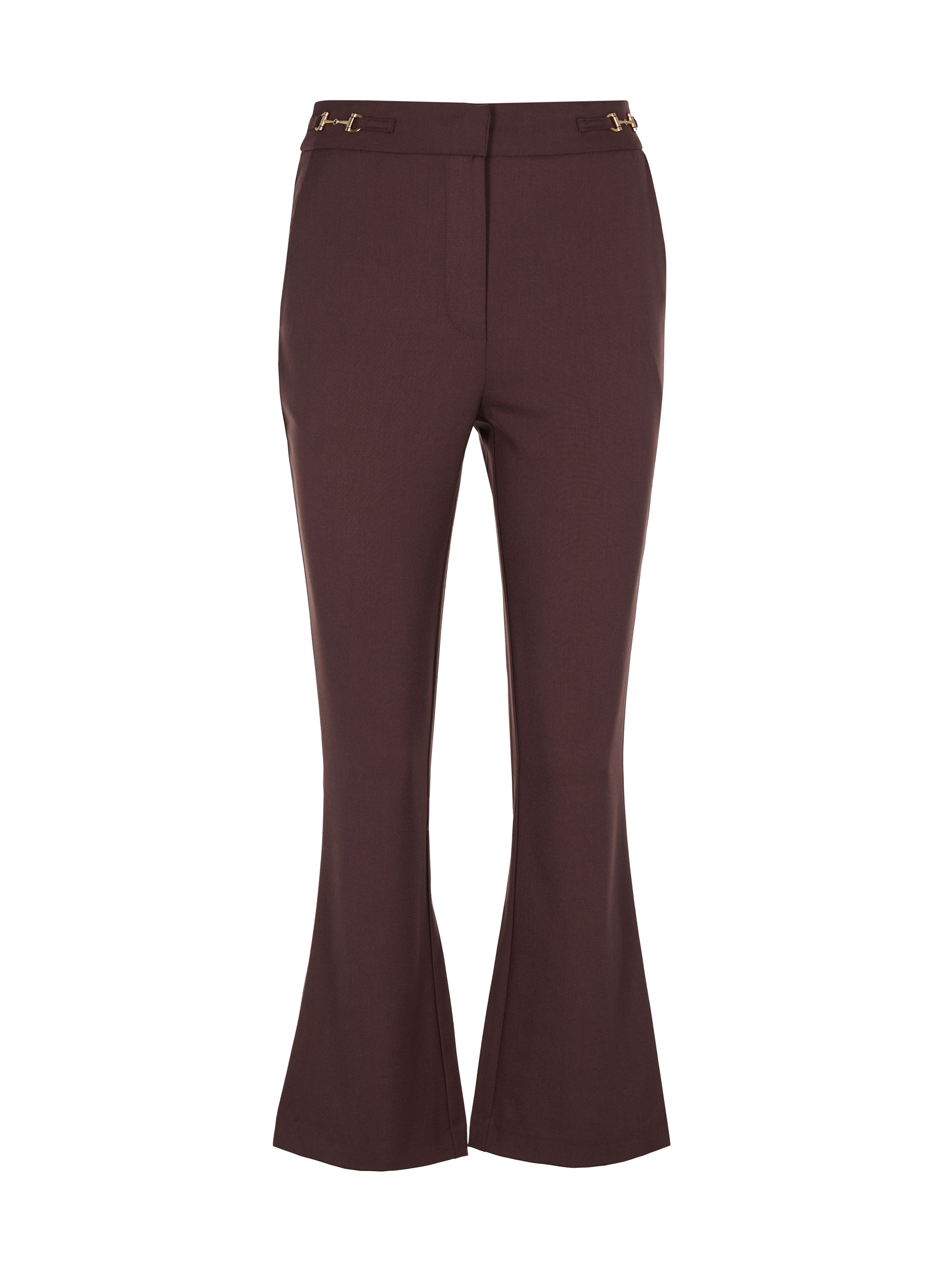 ORSAY Barna női bootcut nadrág magas derékkal - 005
