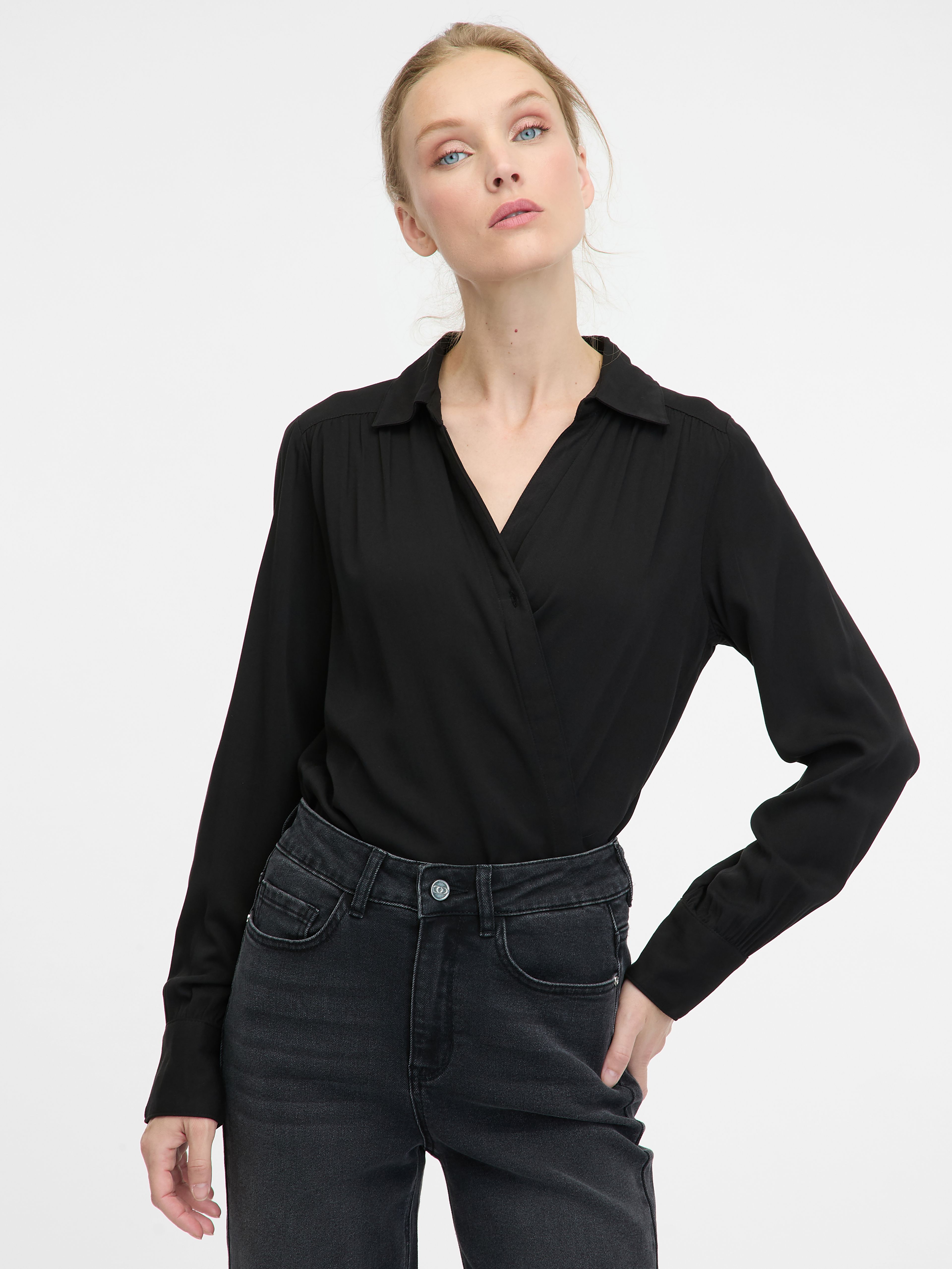 Schwarze Damen-Bluse ORSAY