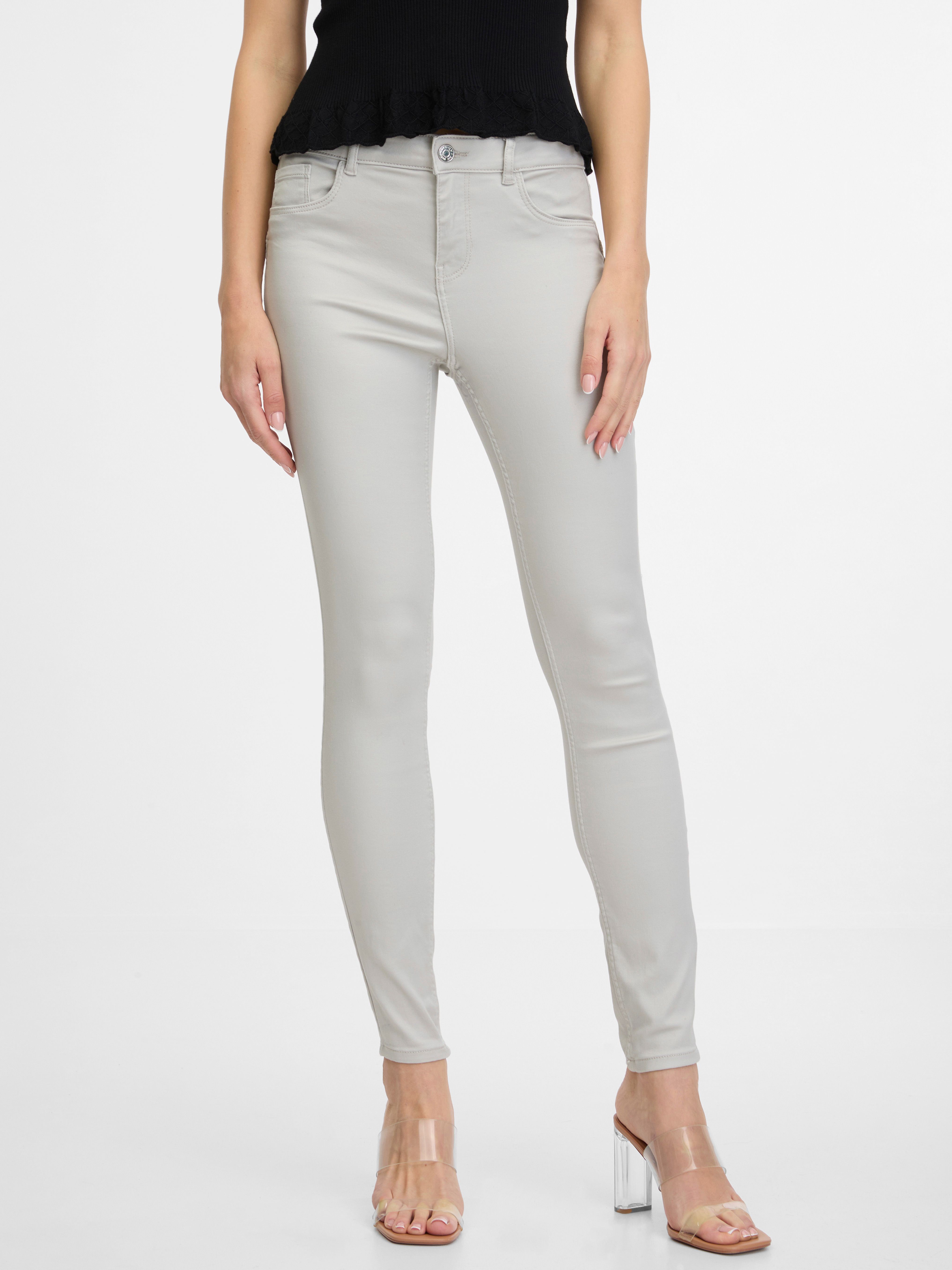 Hellgraue Jeans Damen