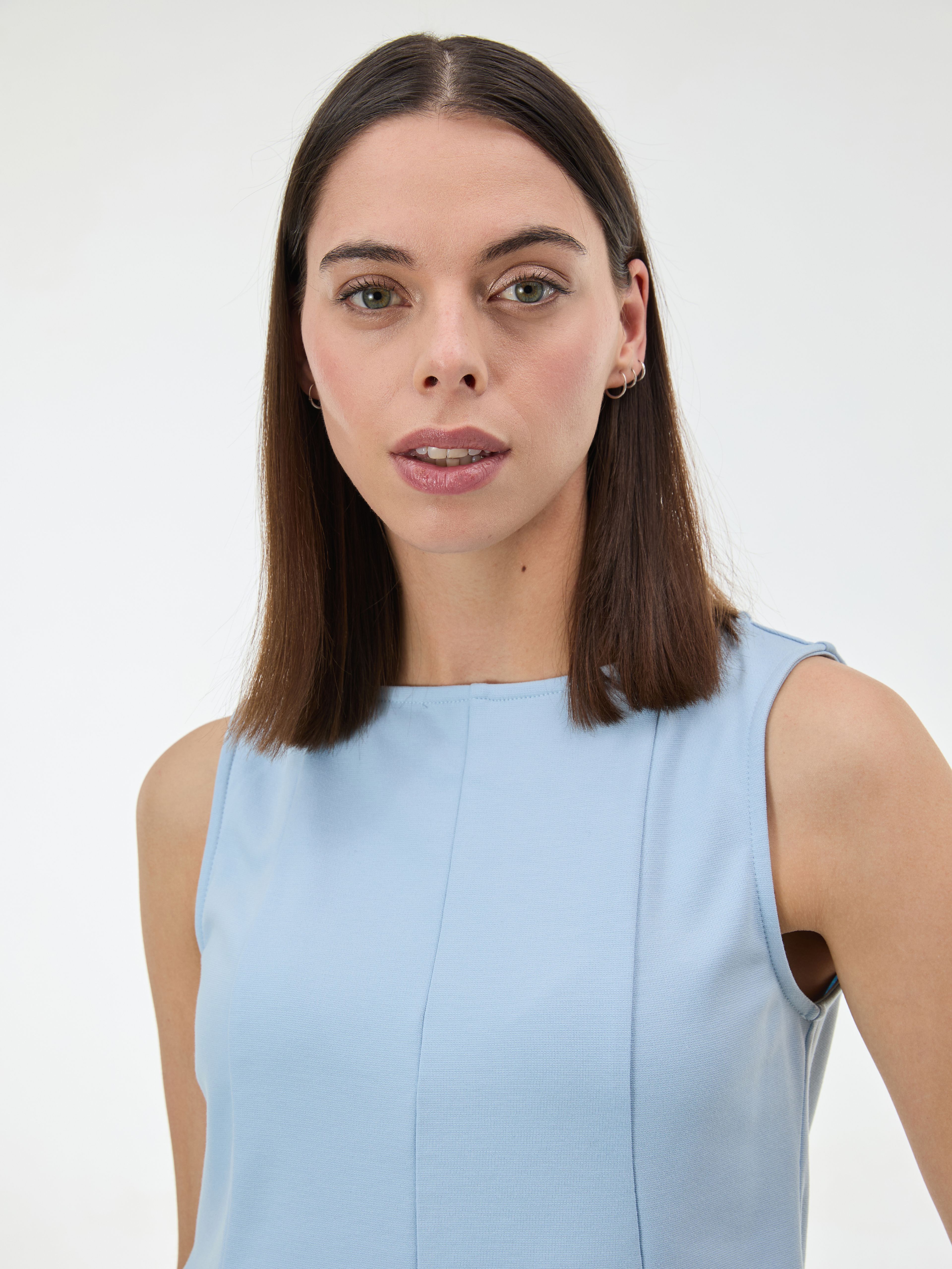 Svetlomodrý dámsky top bez rukávov ORSAY