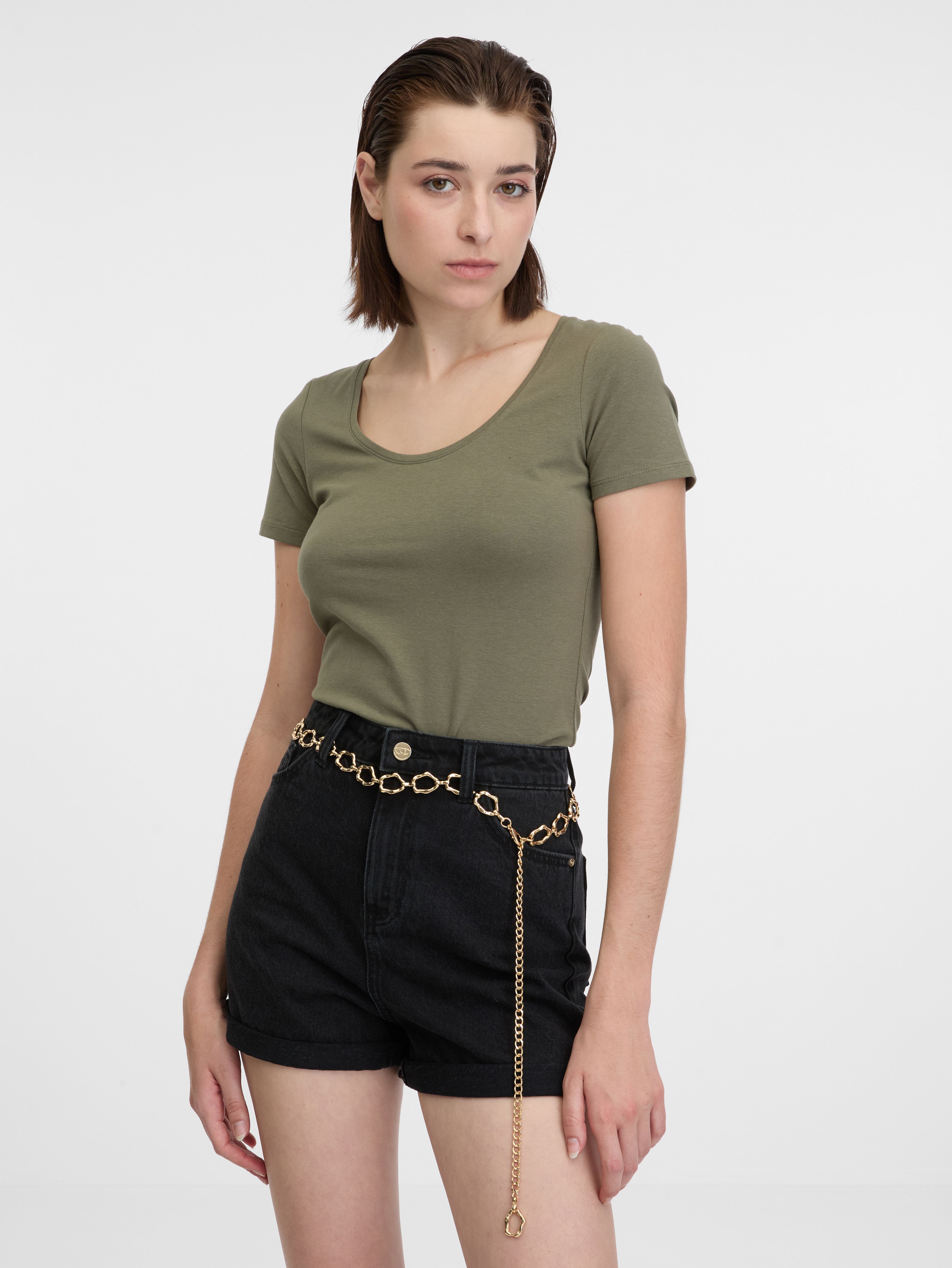 Khaki základná košeľa ORSAY