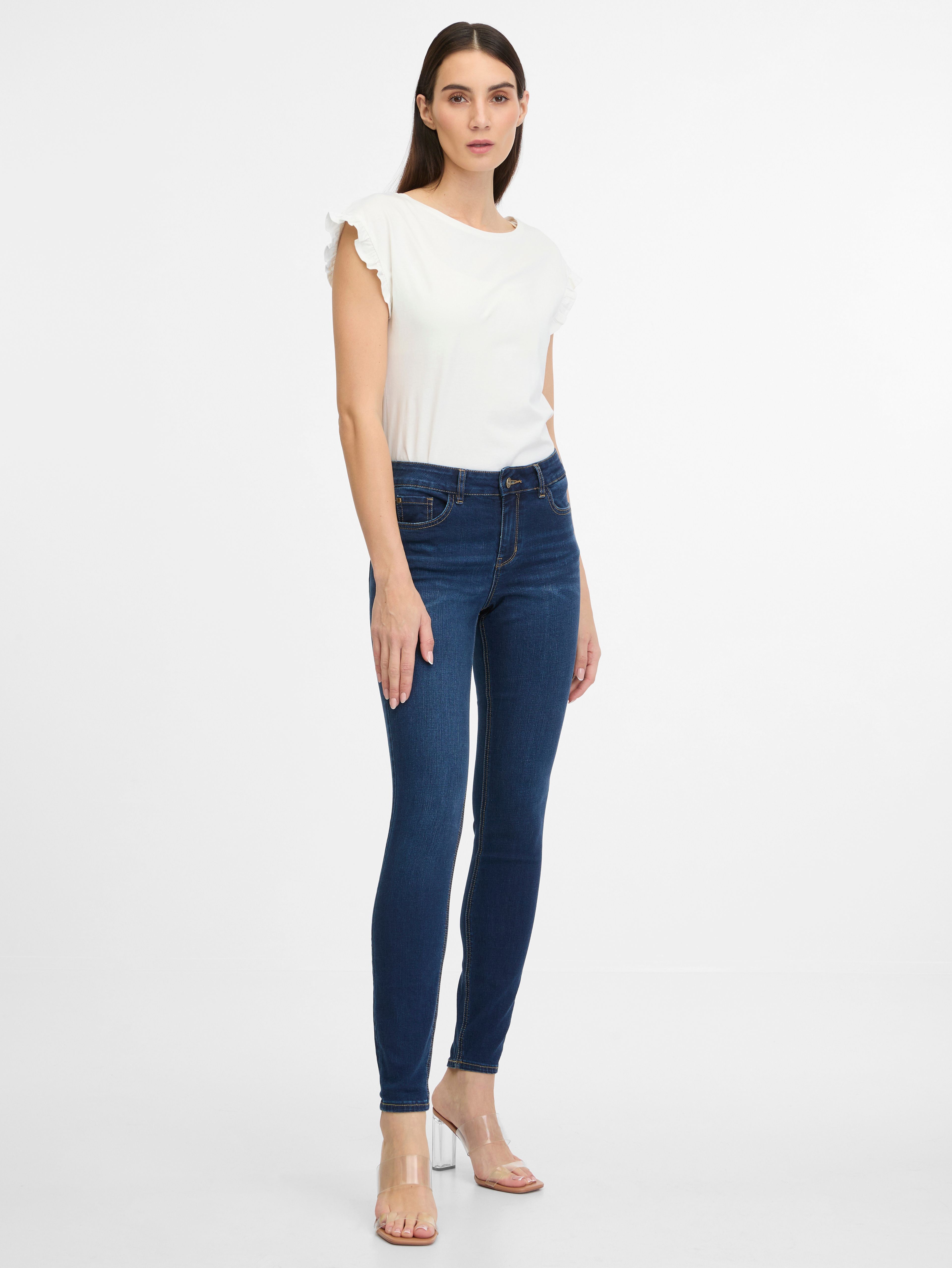 Dunkelblaue Skinny Fit Jeans für Damen ORSAY