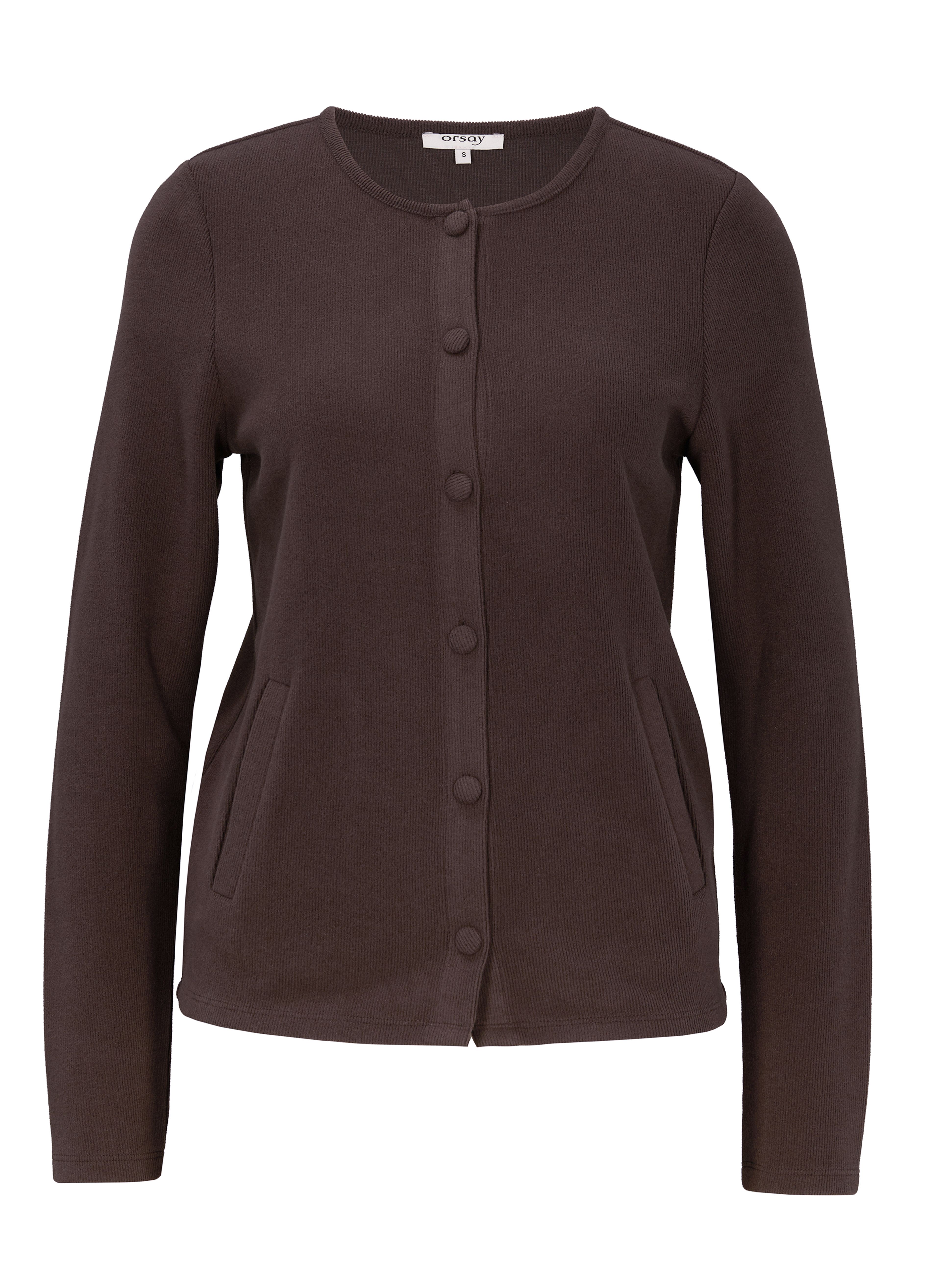 Brauner Damen-Cardigan mit langen Ärmeln ORSAY - 007