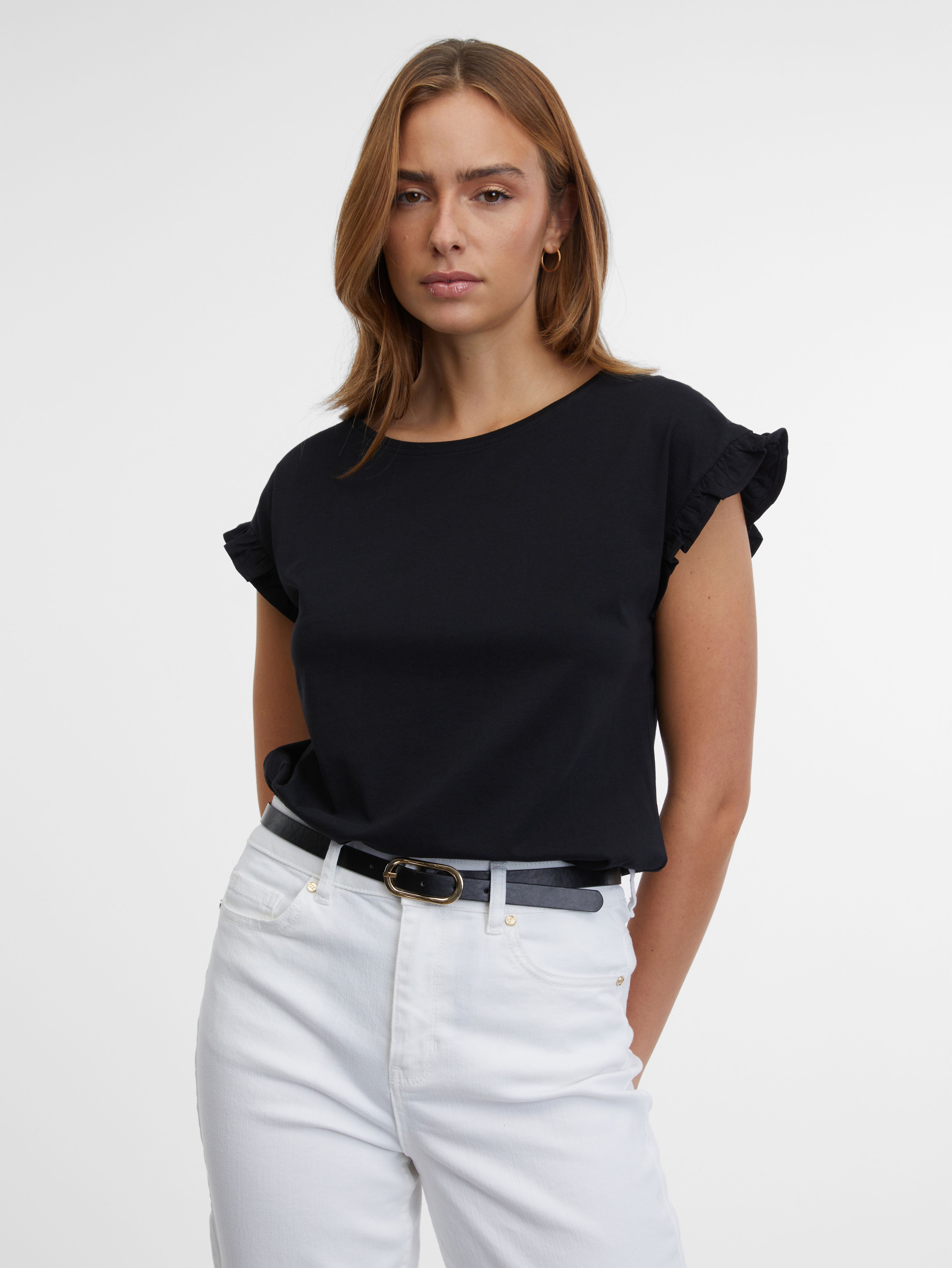 Schwarzes Damen-T-Shirt ORSAY