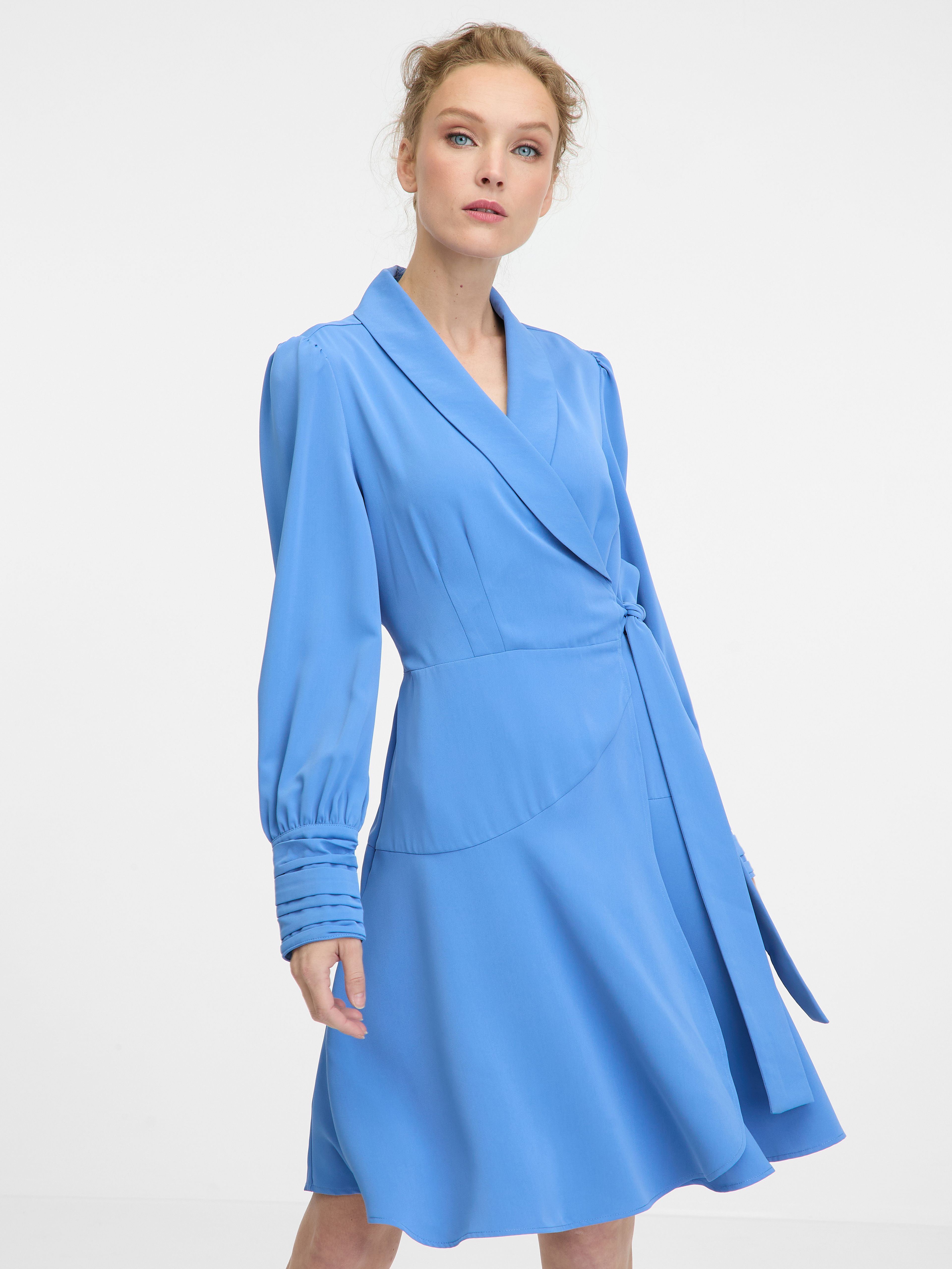 Blaues knielanges Kleid ORSAY