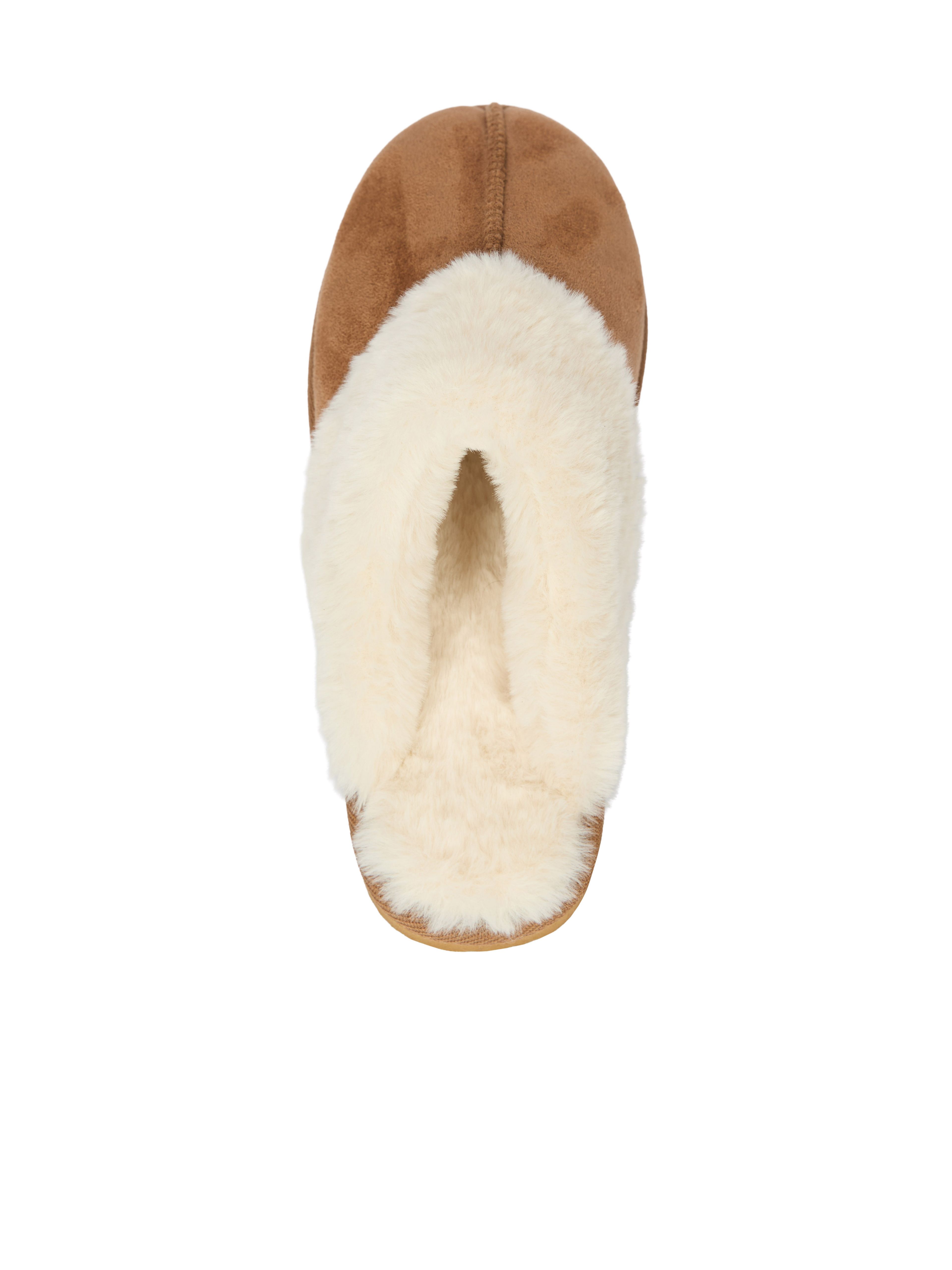 Braune Damen-Pantoffeln mit Fell ORSAY IMARA - 006