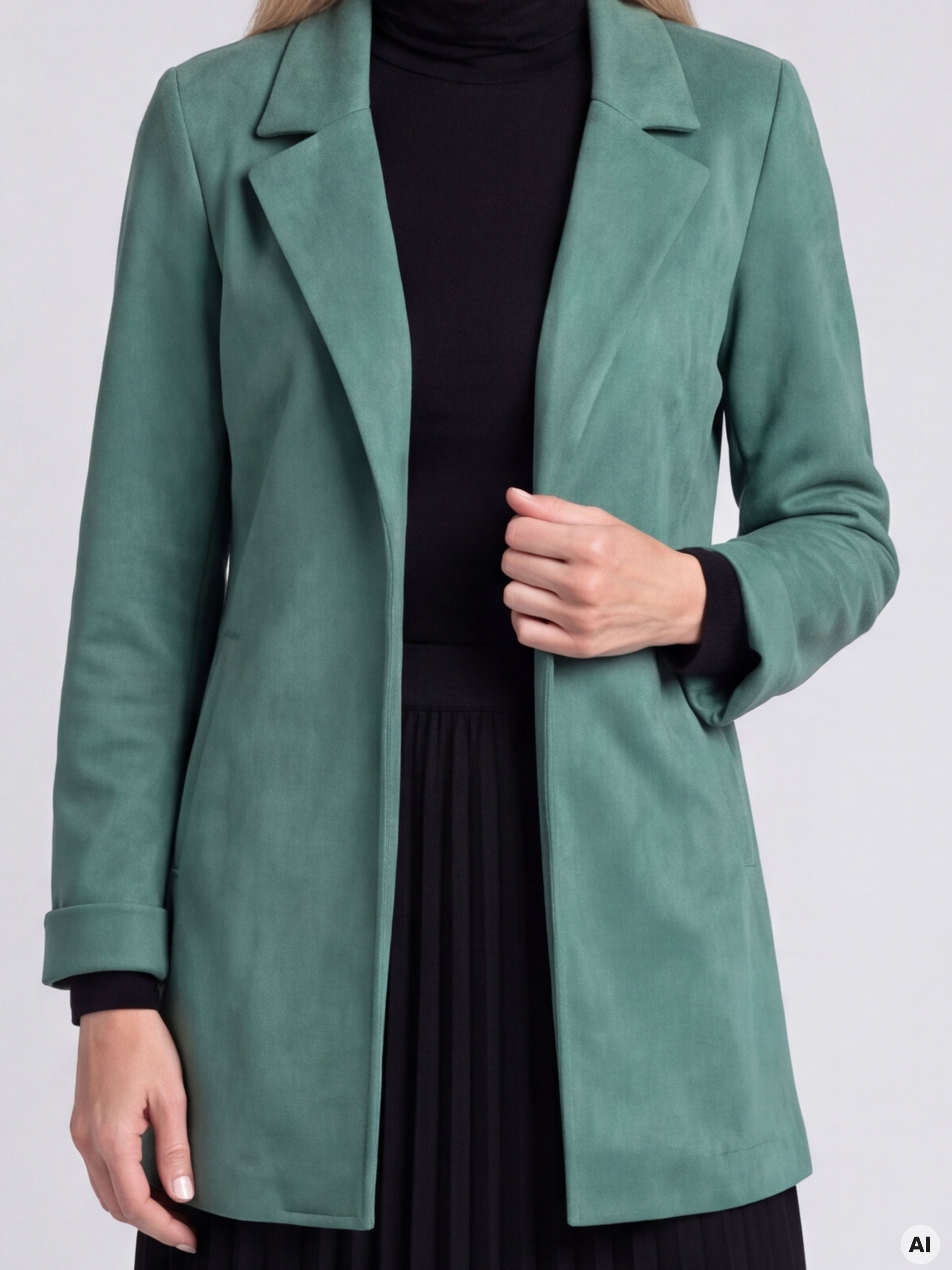 Palton pentru femei turcoaz ORSAY - 003