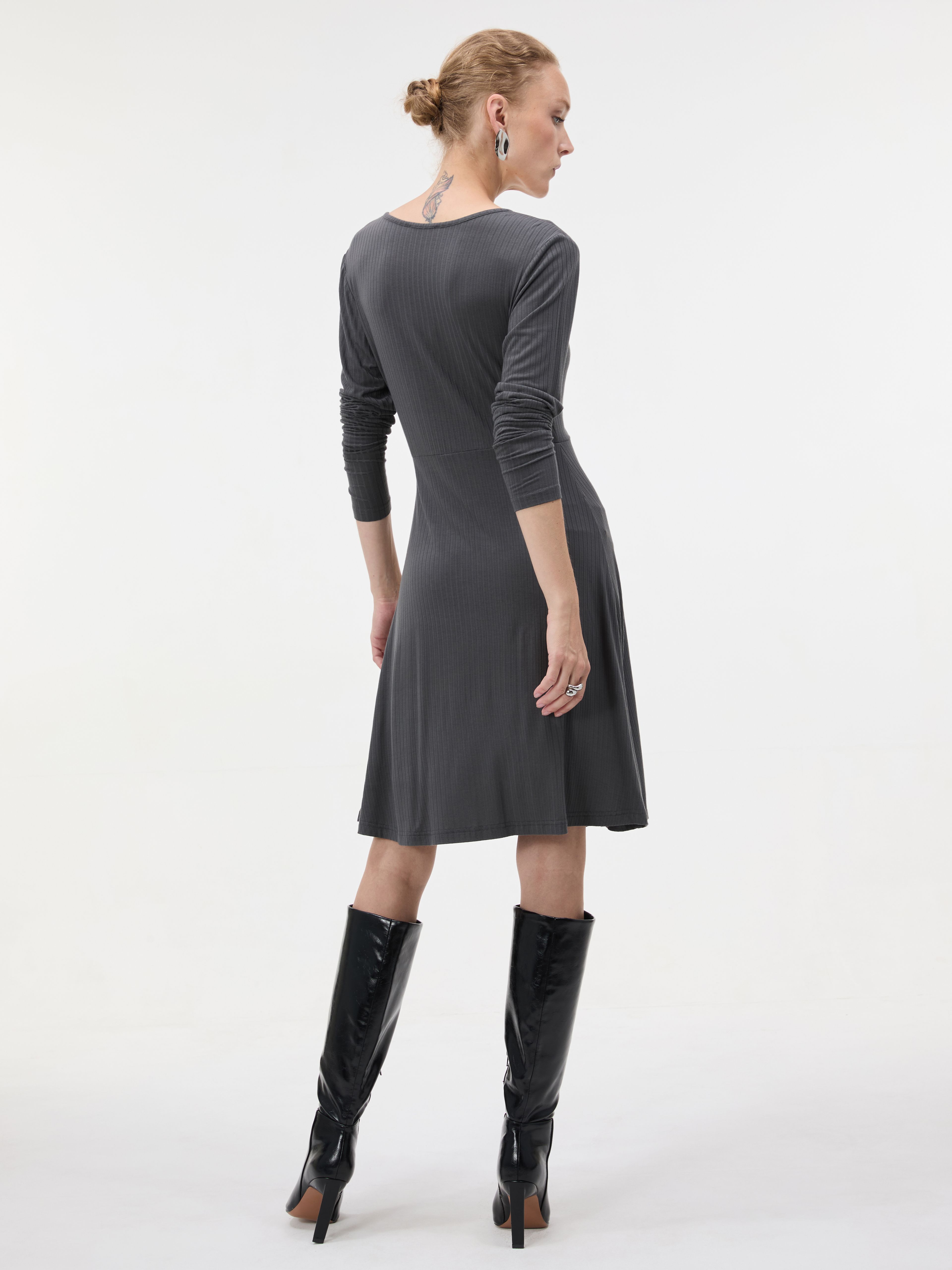 Dunkelgraues Damenkleid ORSAY - 003