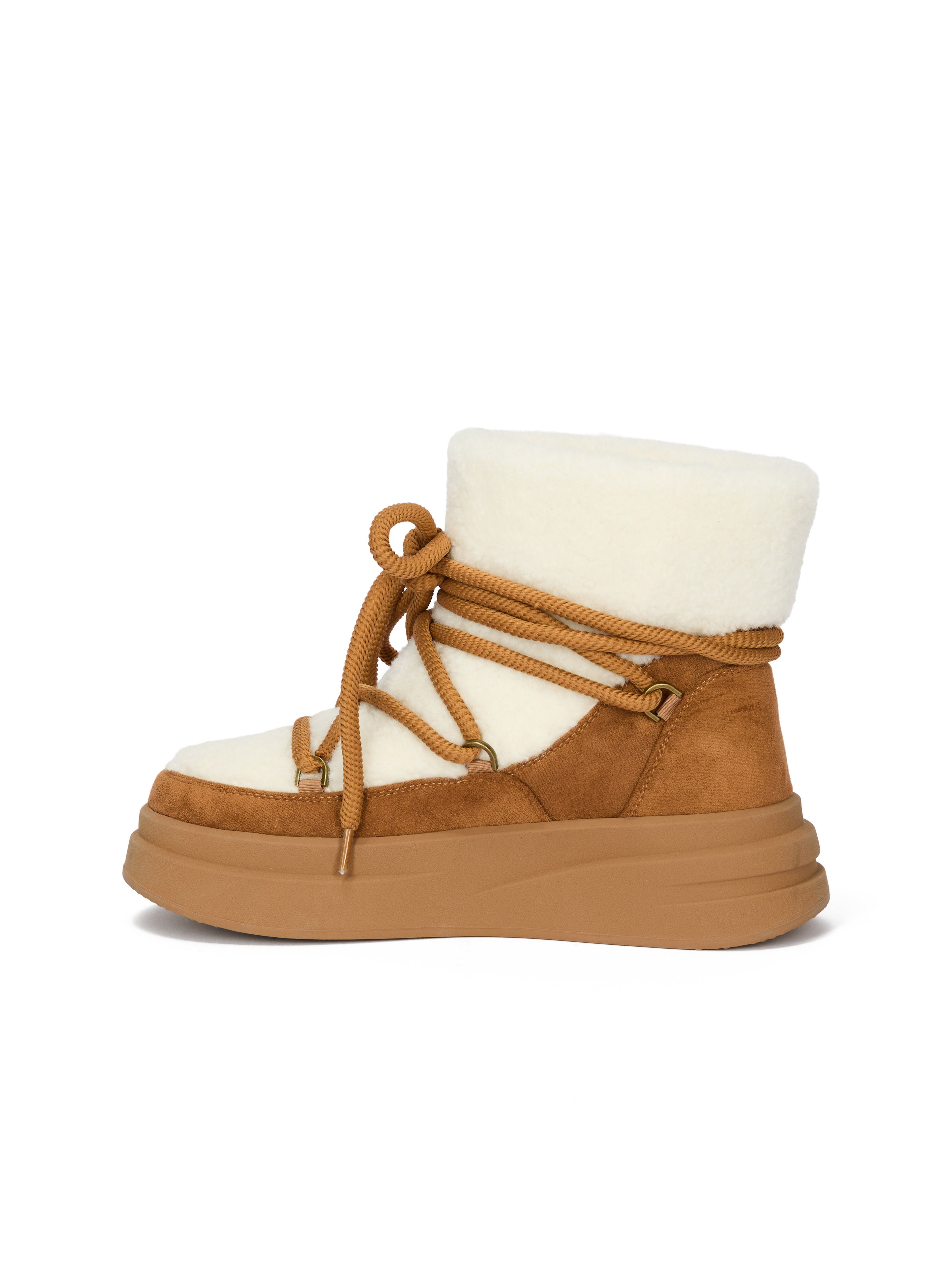 Braune Damen-Winterschuhe mit Fell ORSAY MIREYA - 003