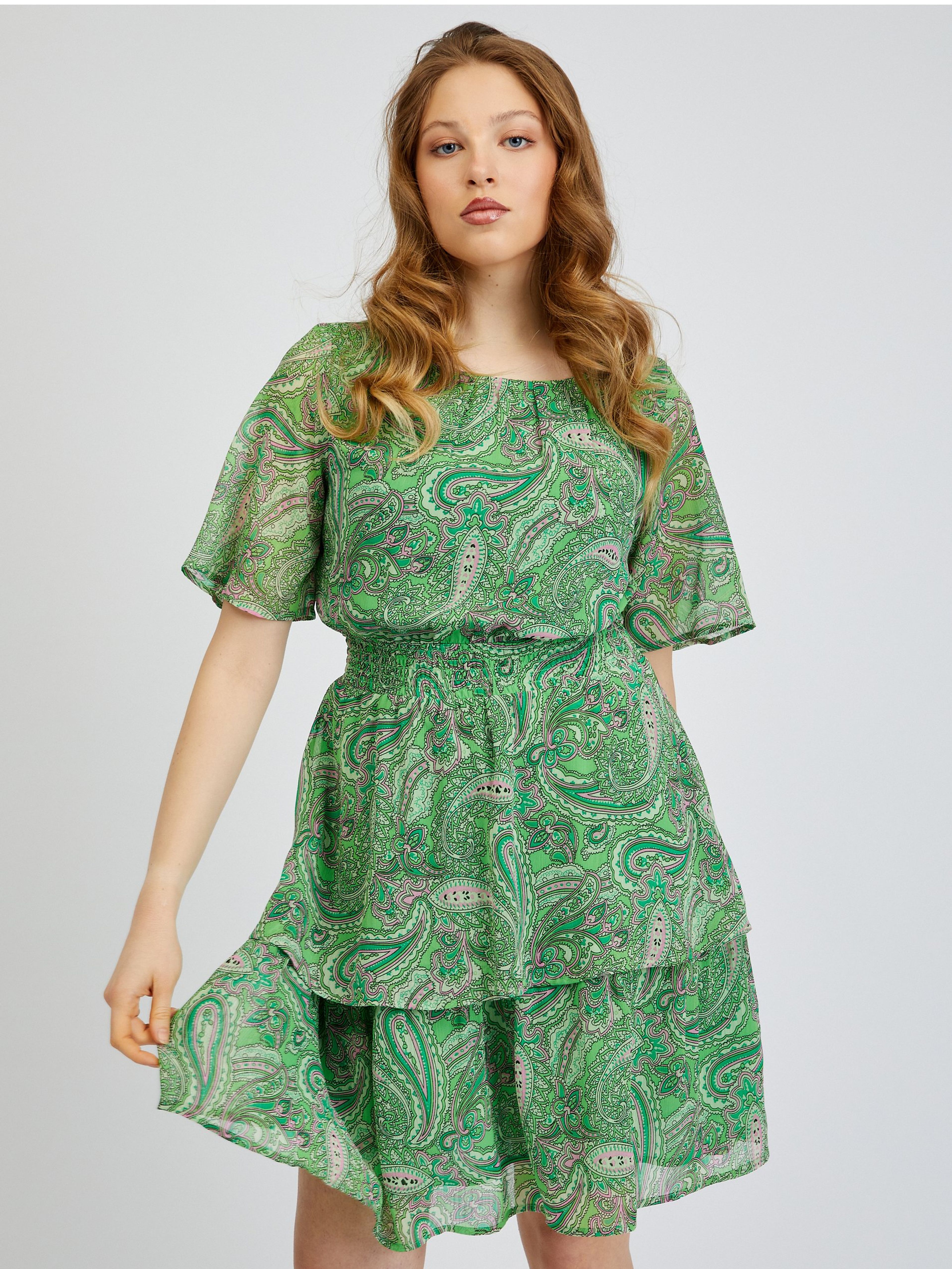 Rochie de damă verde cu model ORSAY