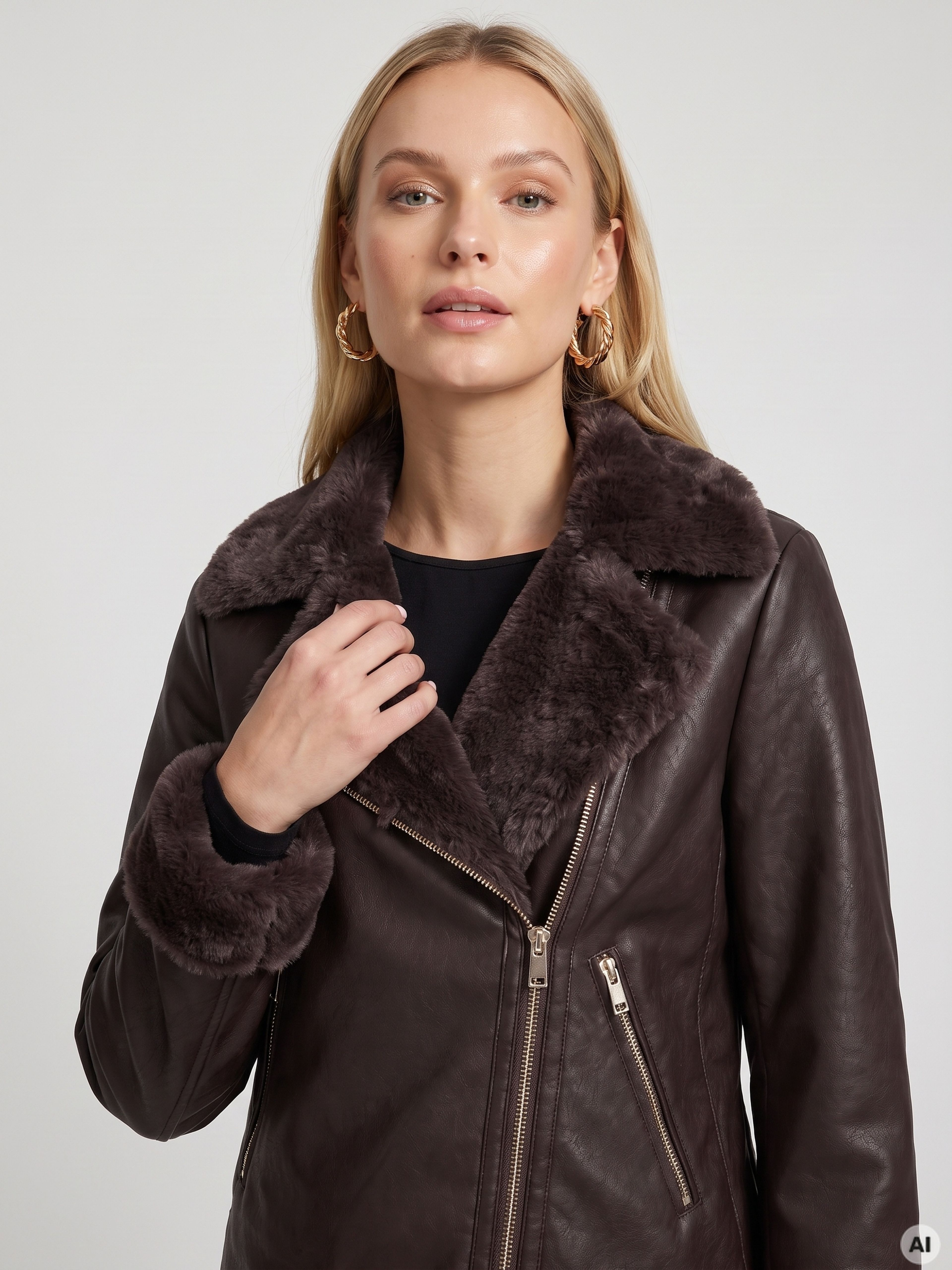 Dunkelbraune Oversize-Kunstlederjacke für Damen ORSAY | Orsay.de - Der ...