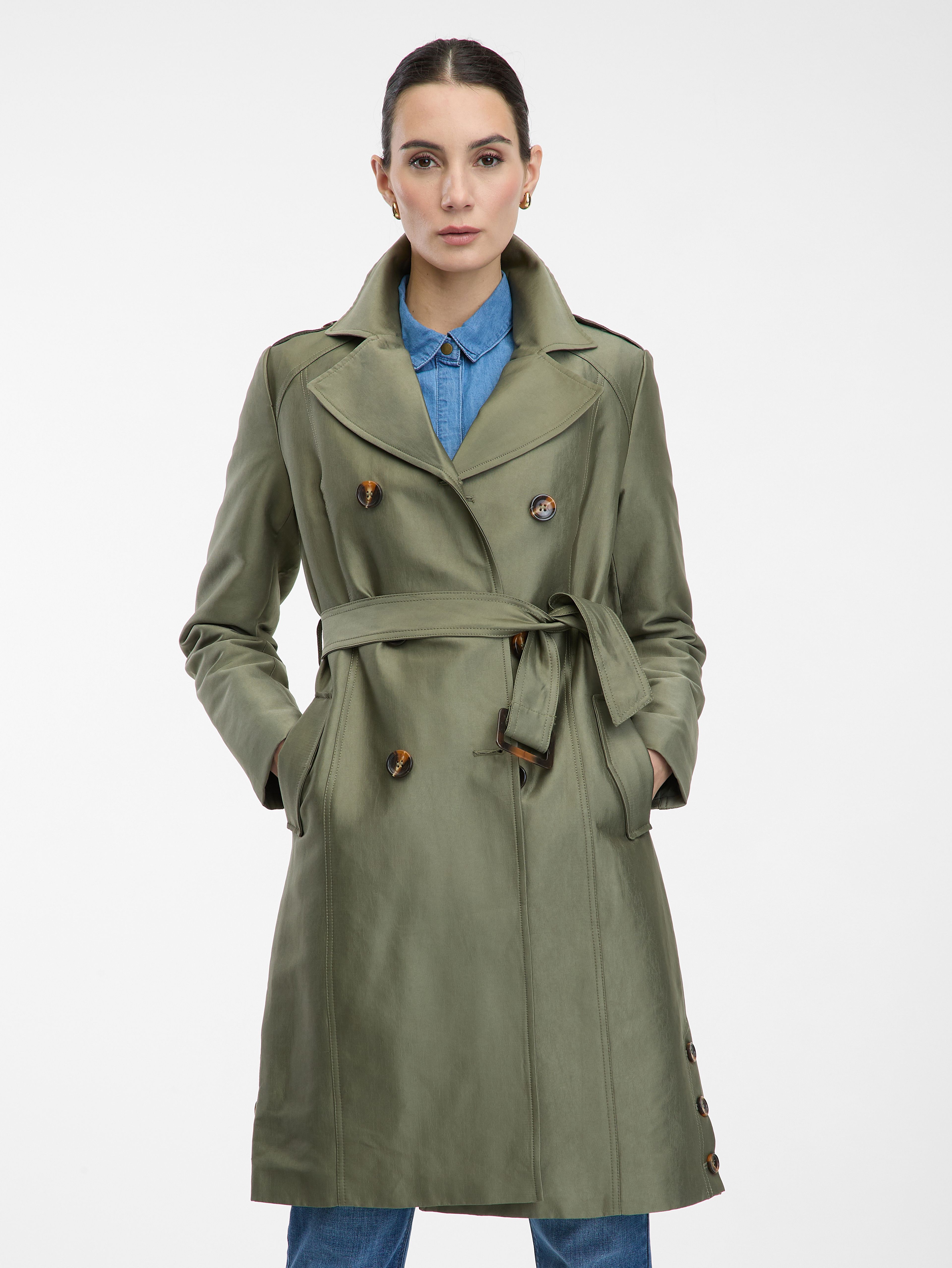 Khakifarbener Damen-Trenchcoat ORSAY