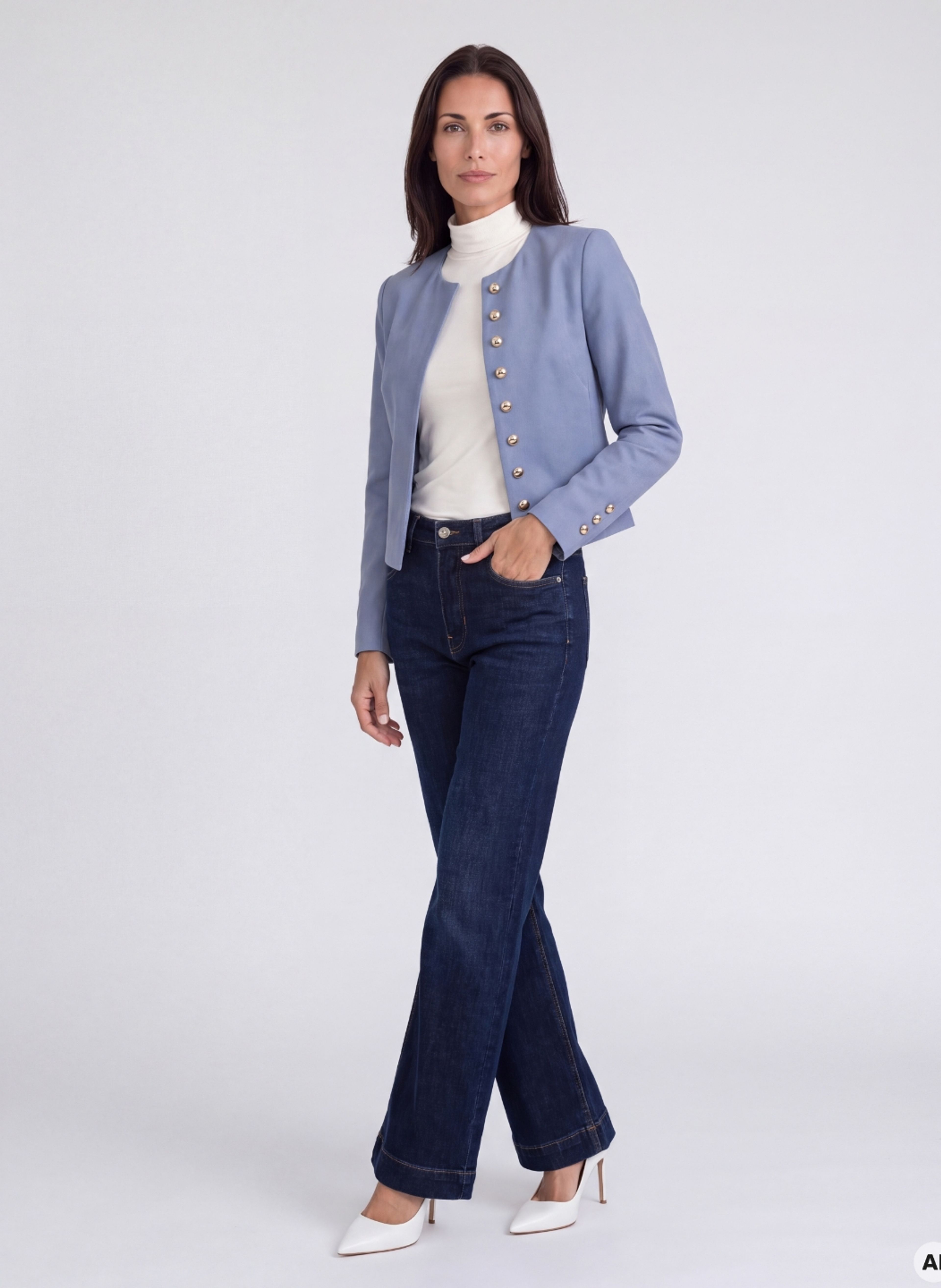Hellblauer Damen-Blazer ORSAY - 005