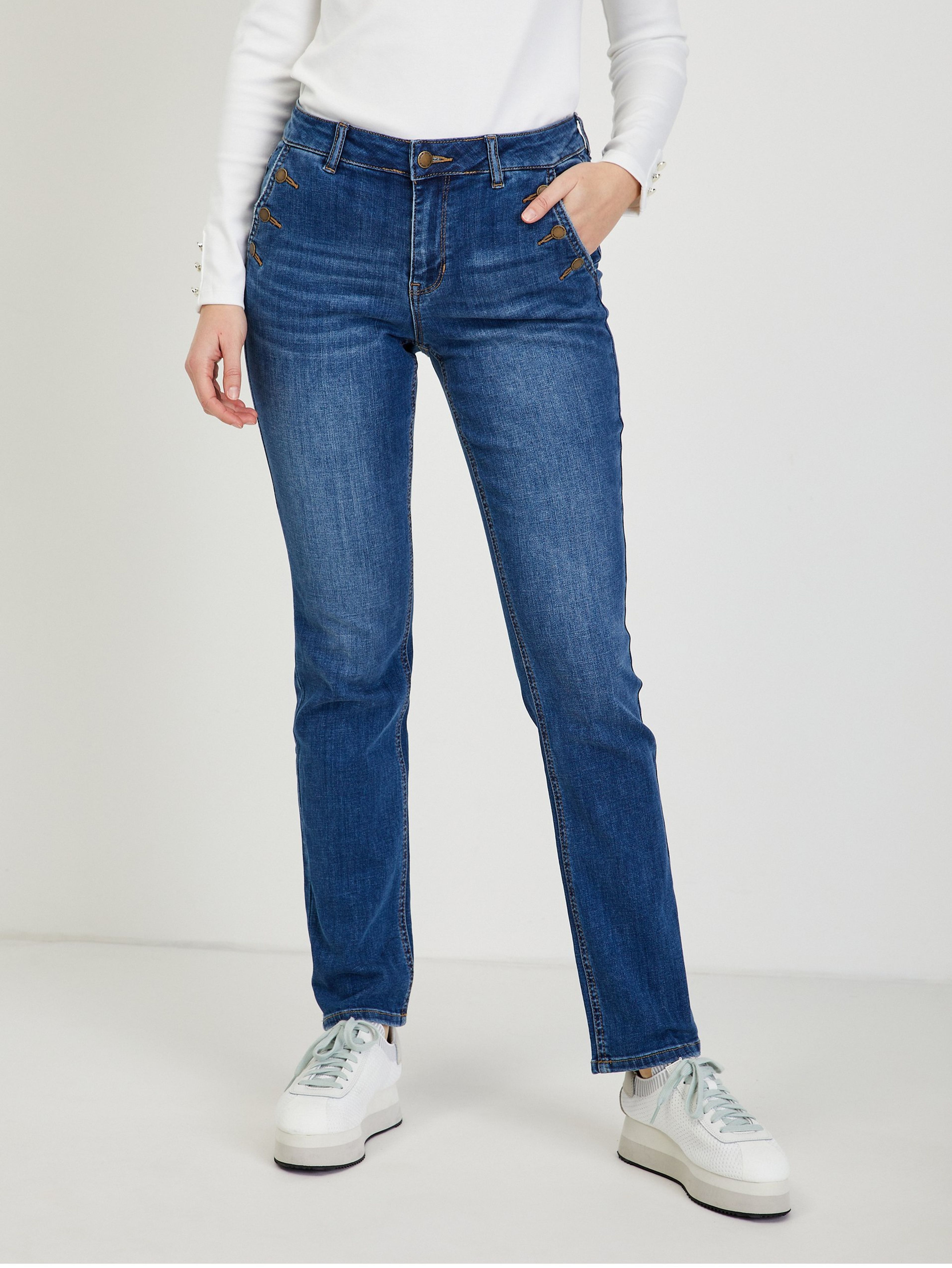 Blaue Damenjeans Straight fit ORSAY Miko