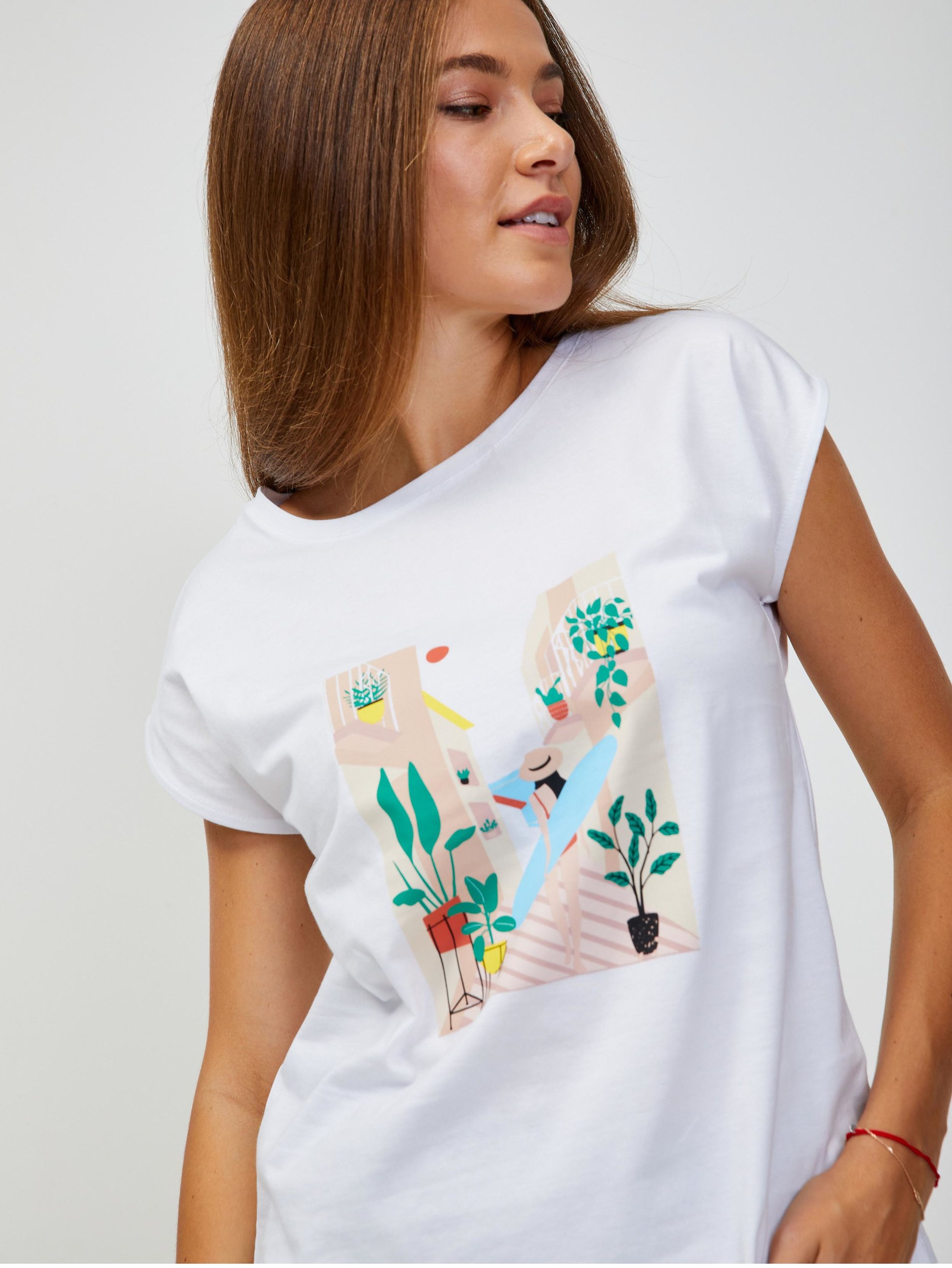 Weißes Damen T-shirt ORSAY