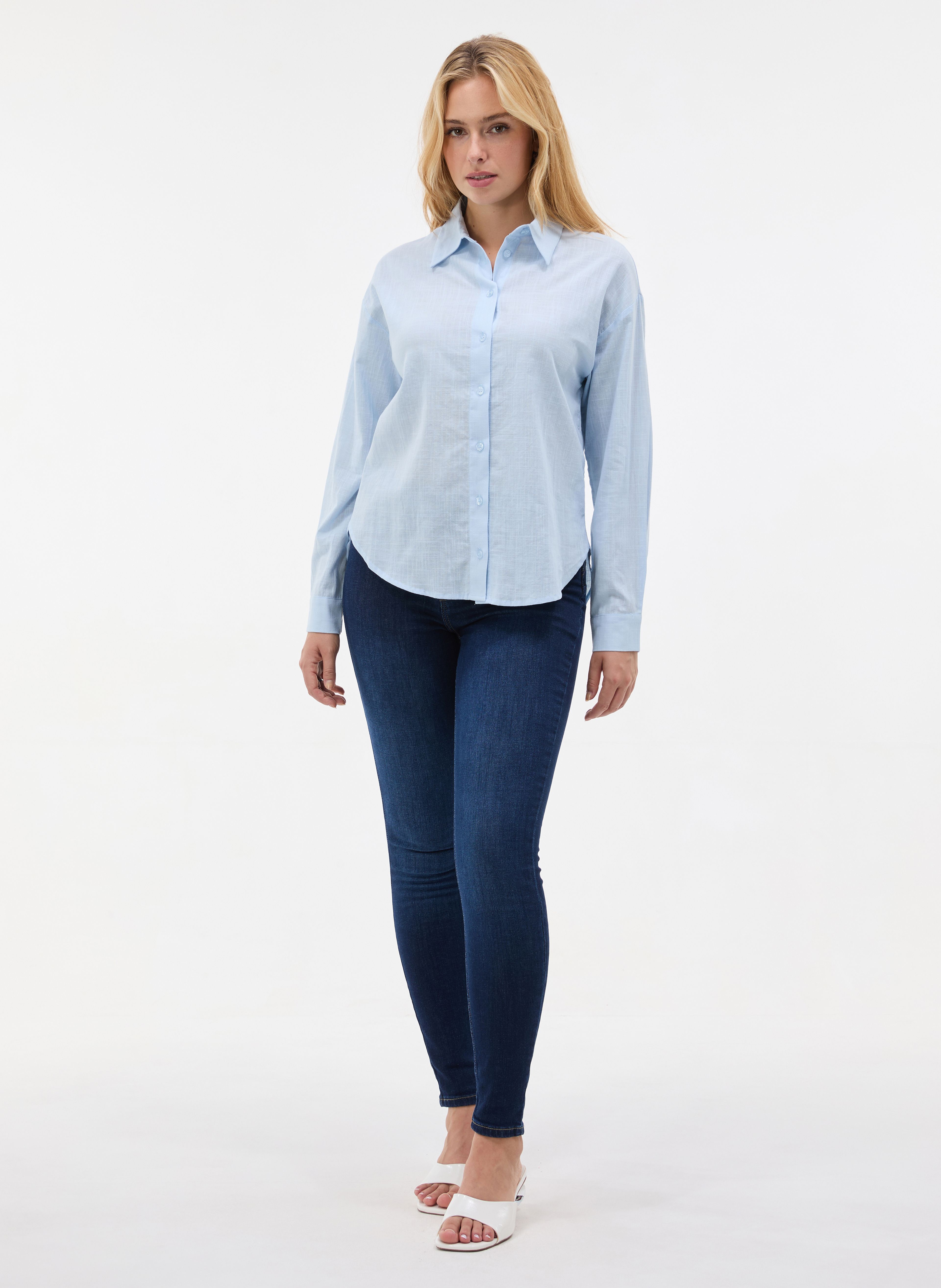 Hellblaue Damenbluse ORSAY - 003