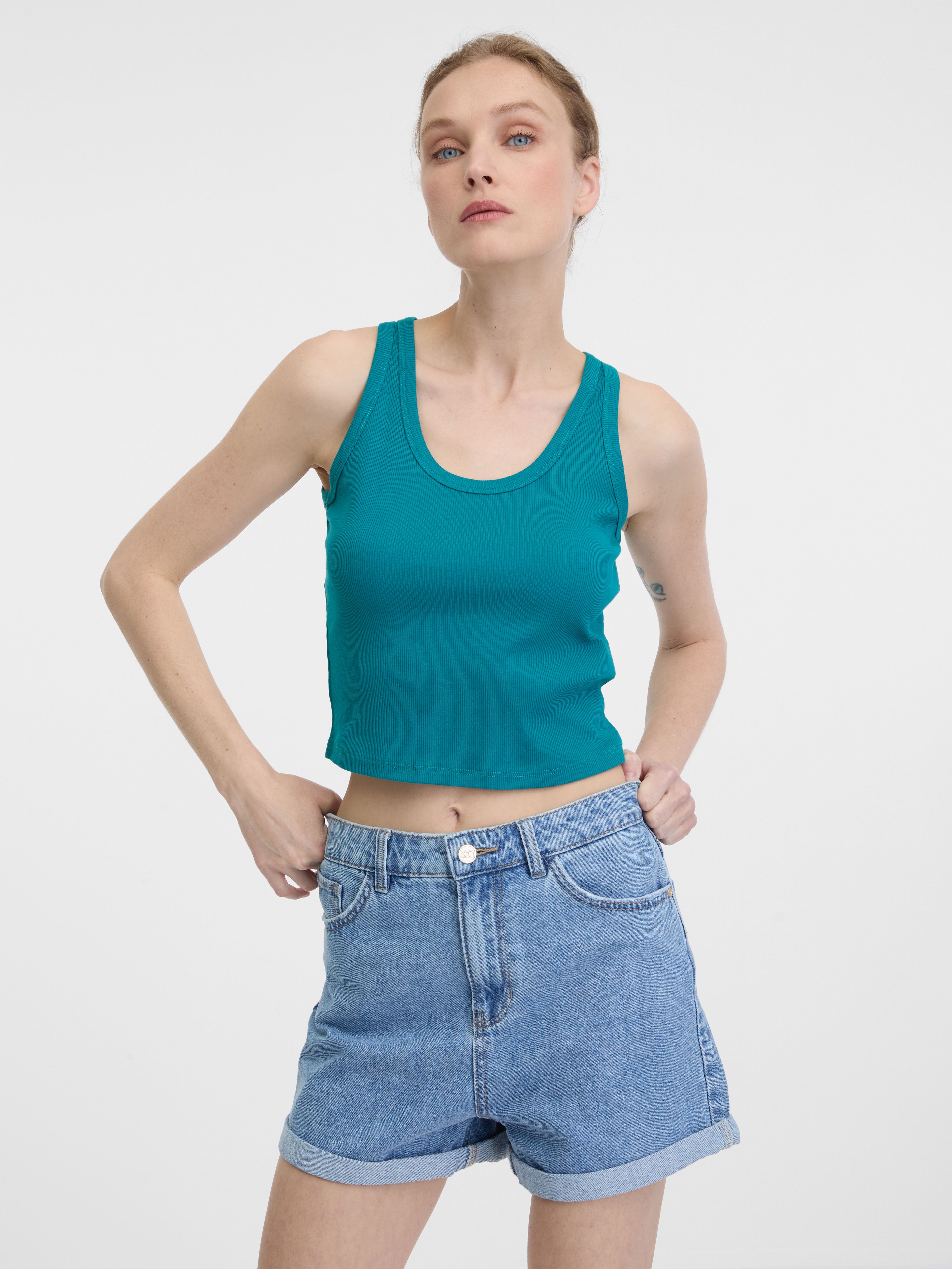 ORSAY türkiz női crop top