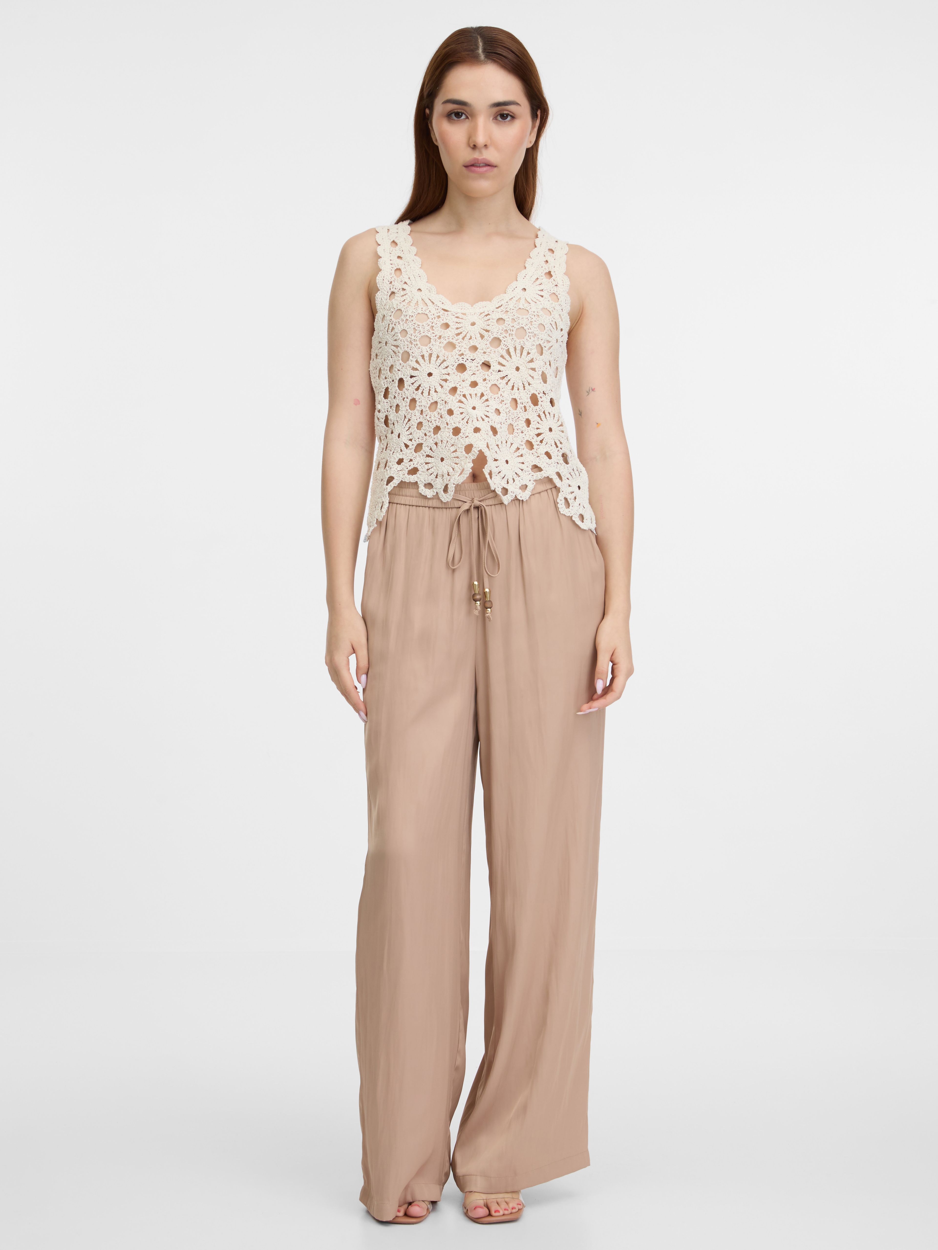 Bež ženske široke hlače ORSAY