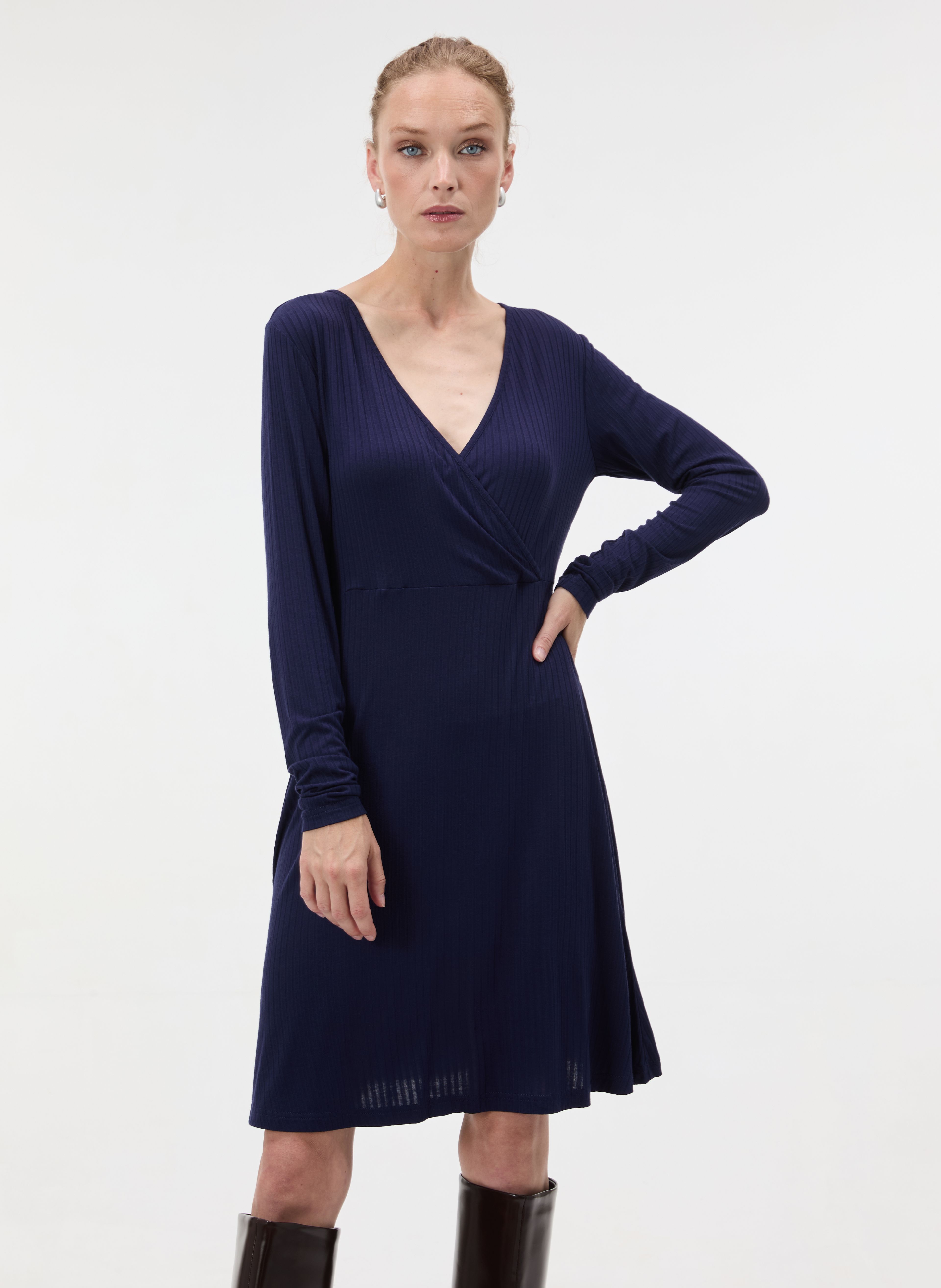 Dunkelblaues Damenkleid ORSAY - 002