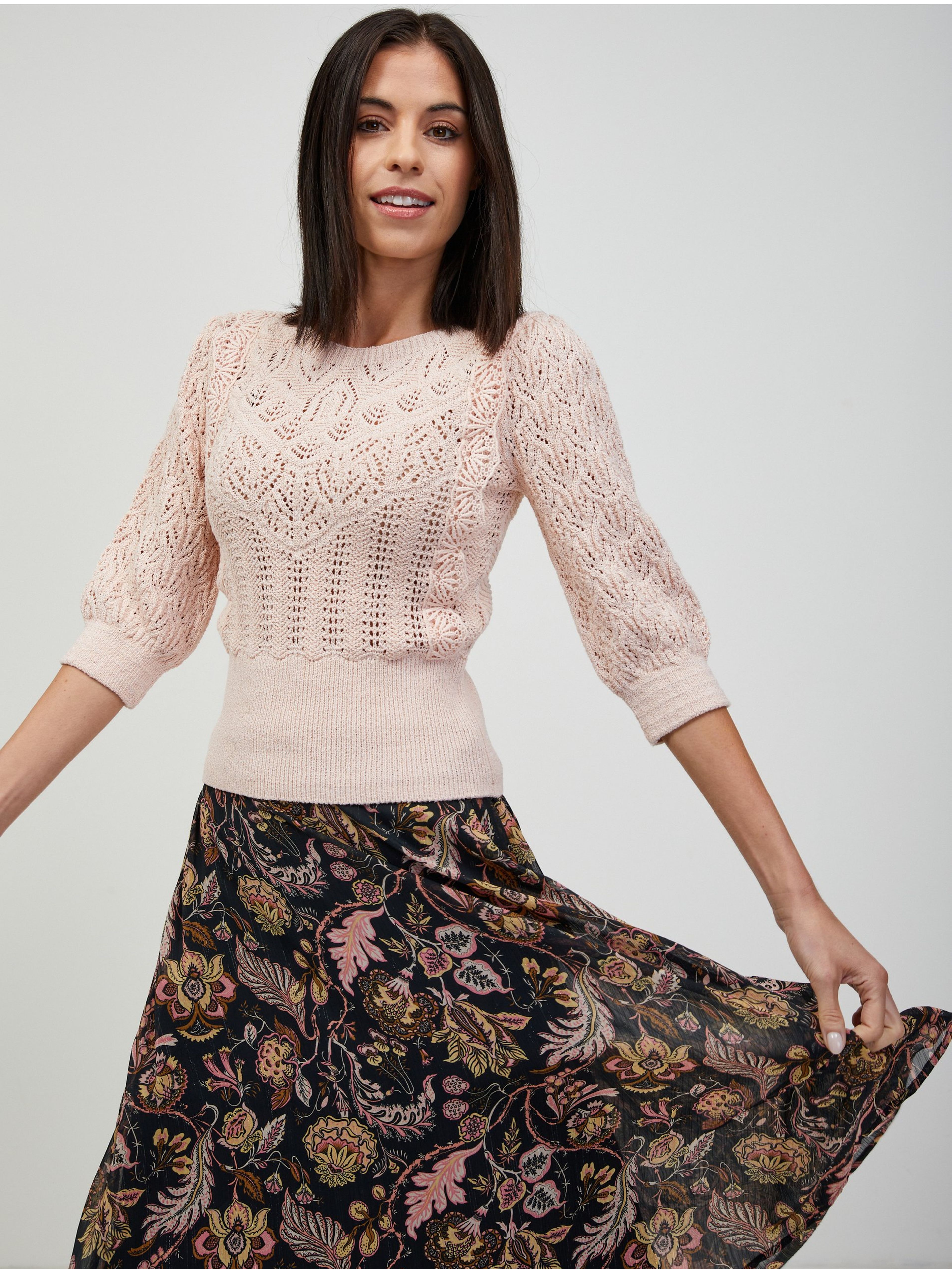 Sweter w kolorze starego różu ORSAY