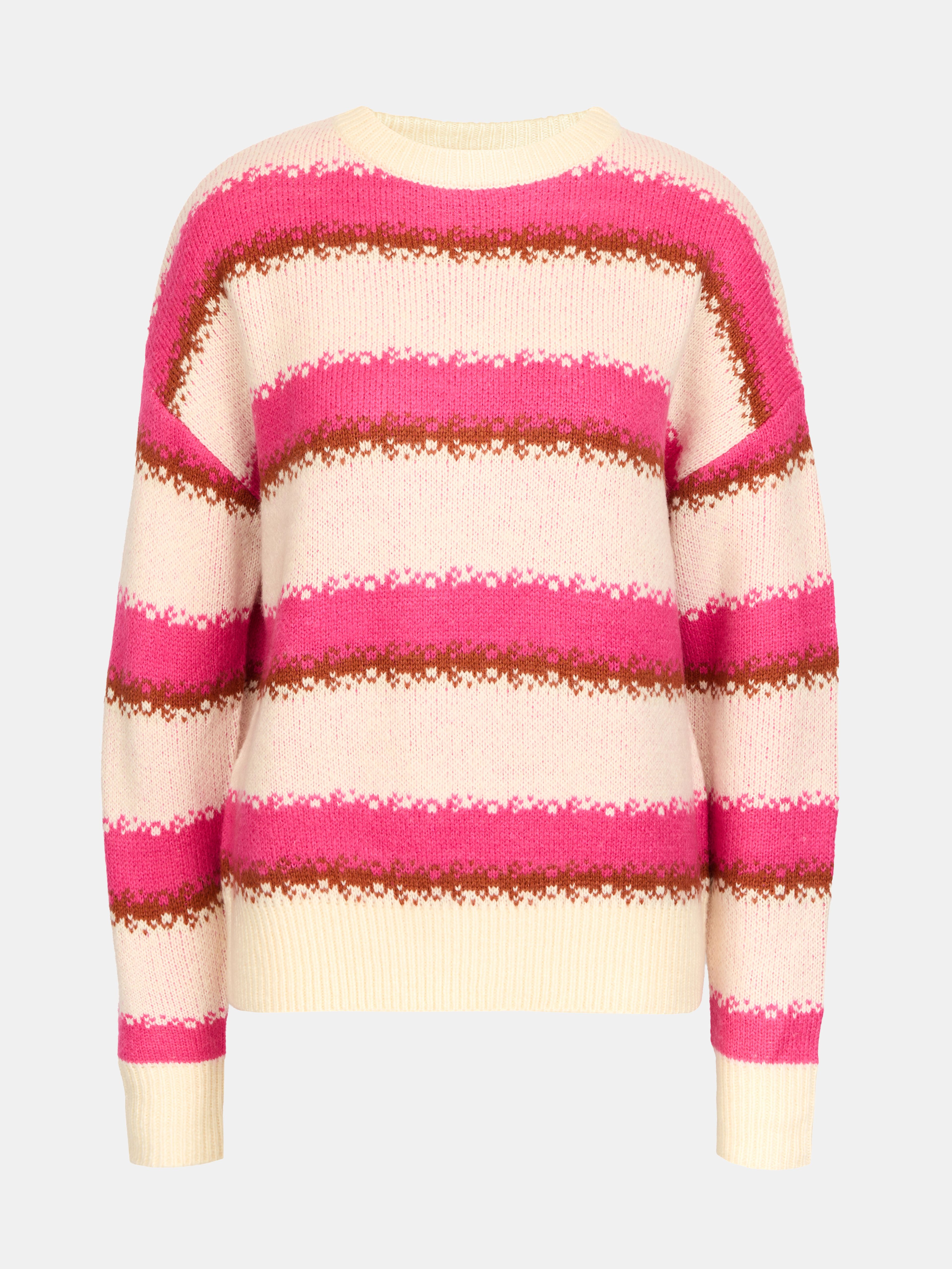 Różowy damski sweter w paski ORSAY