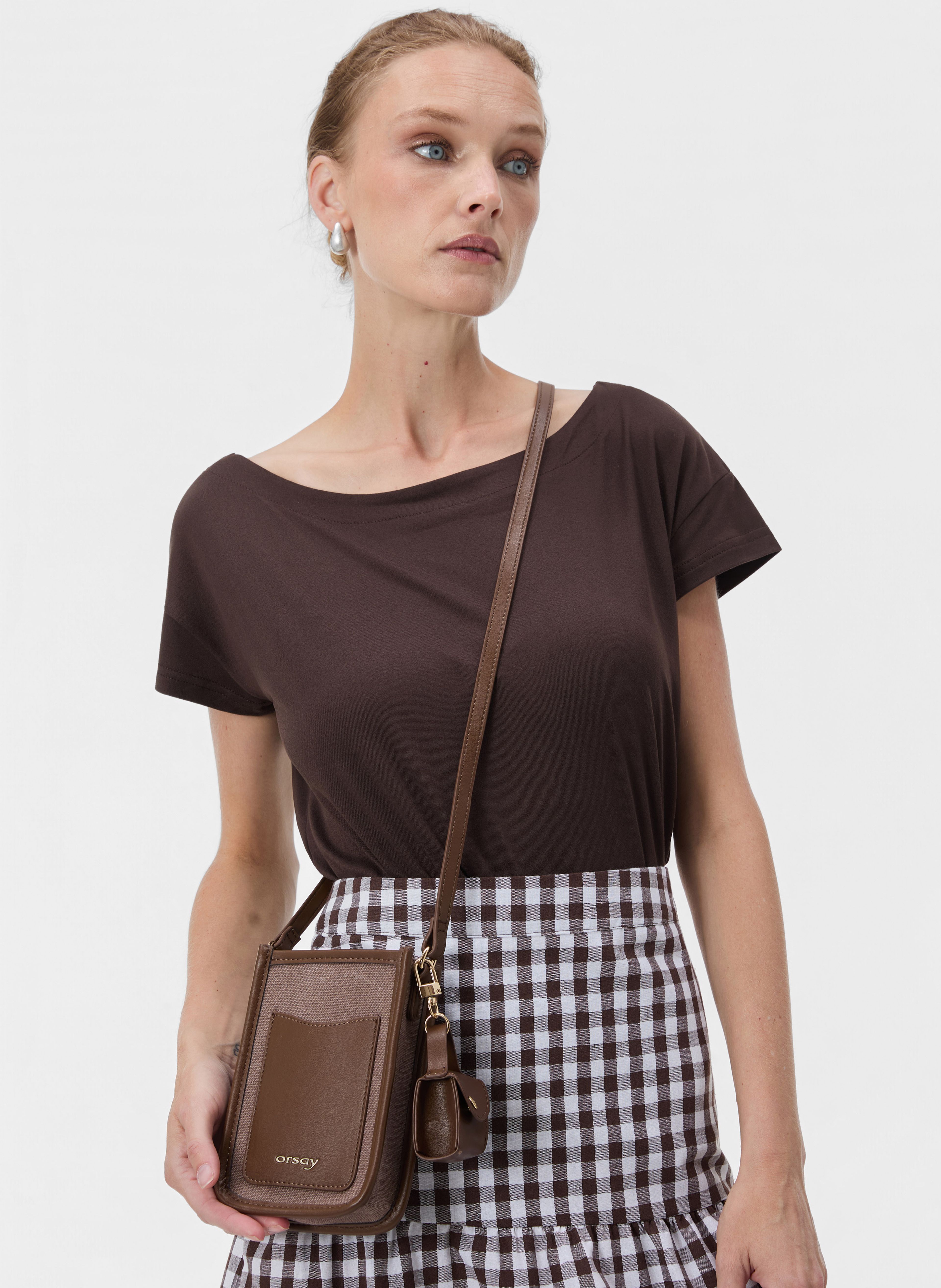Rjava ženska crossbody torbica za telefon ORSAY HALE - 005