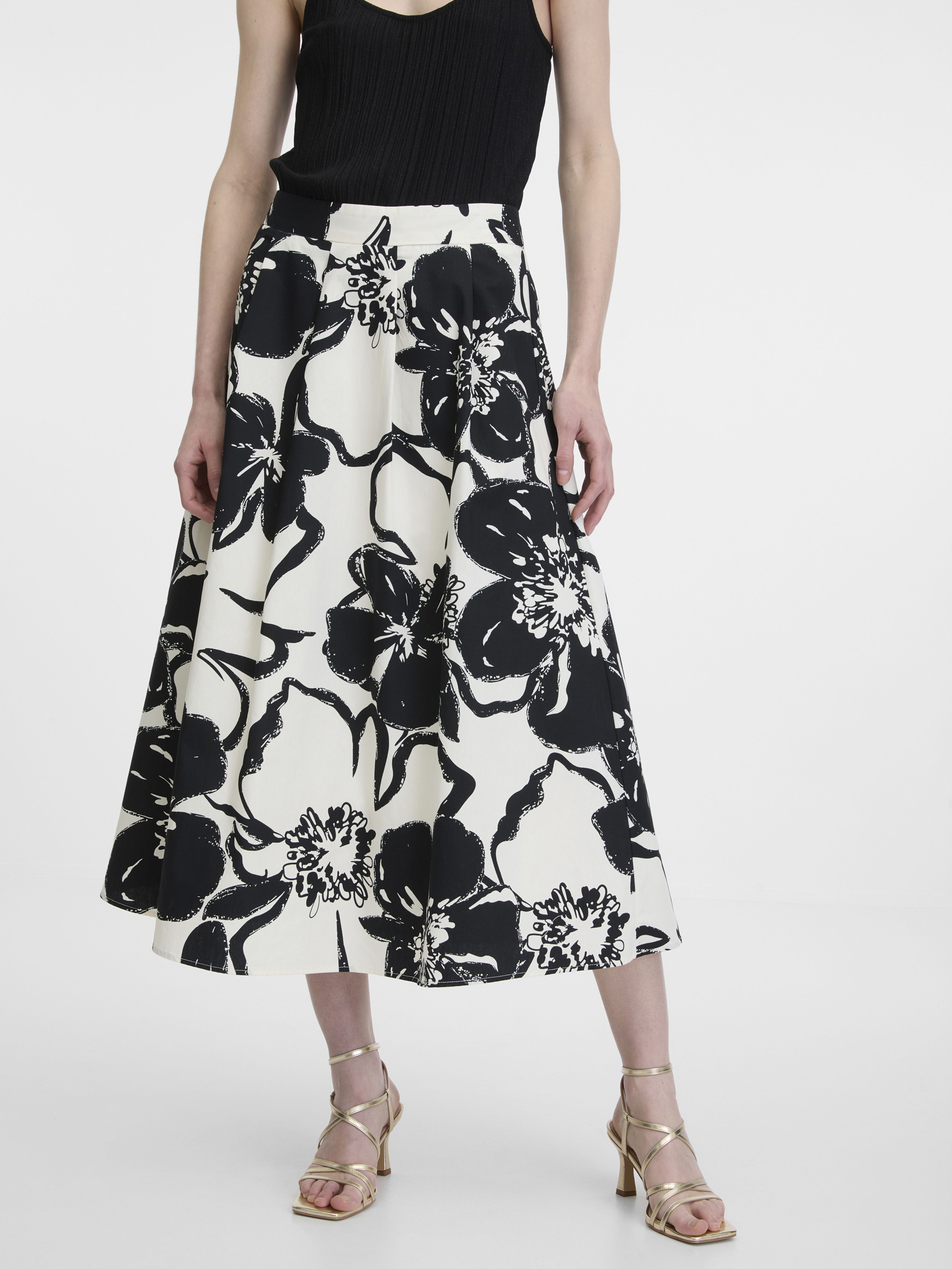 Czarna wzorzysta spódnica ORSAY