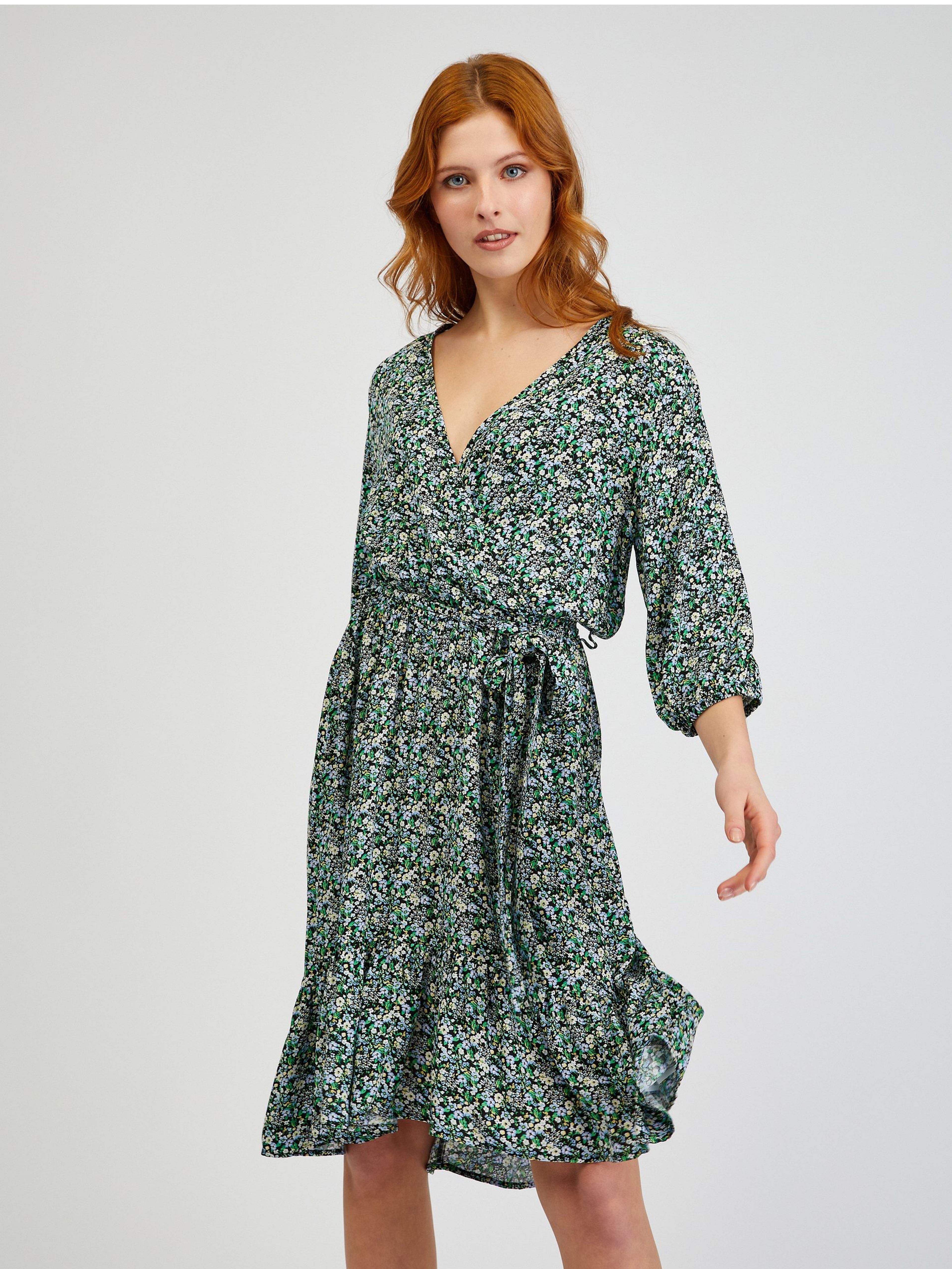 Rochie de damă verde cu model ORSAY