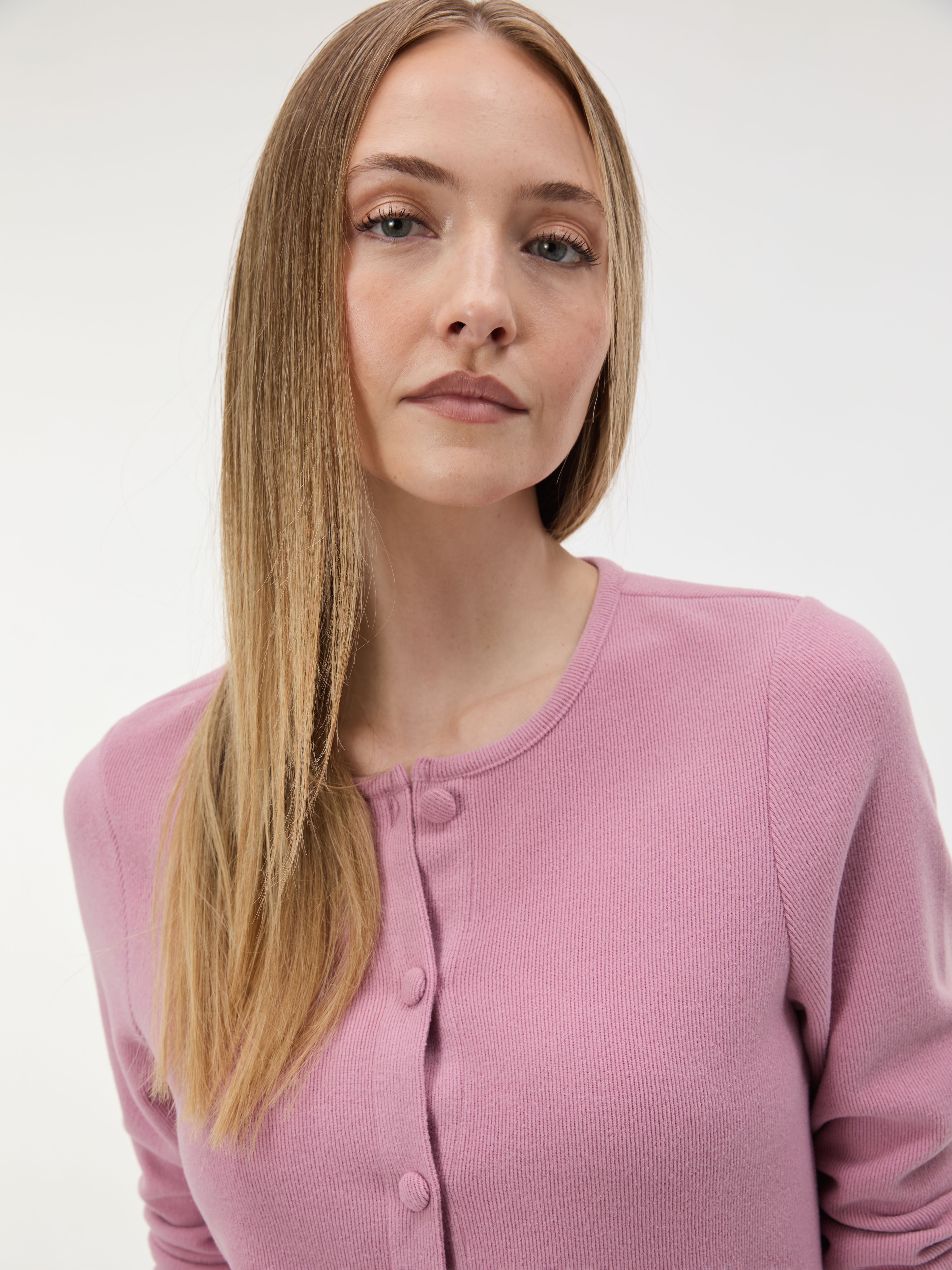 Rosa Damen-Cardigan mit langen Ärmeln ORSAY - 004