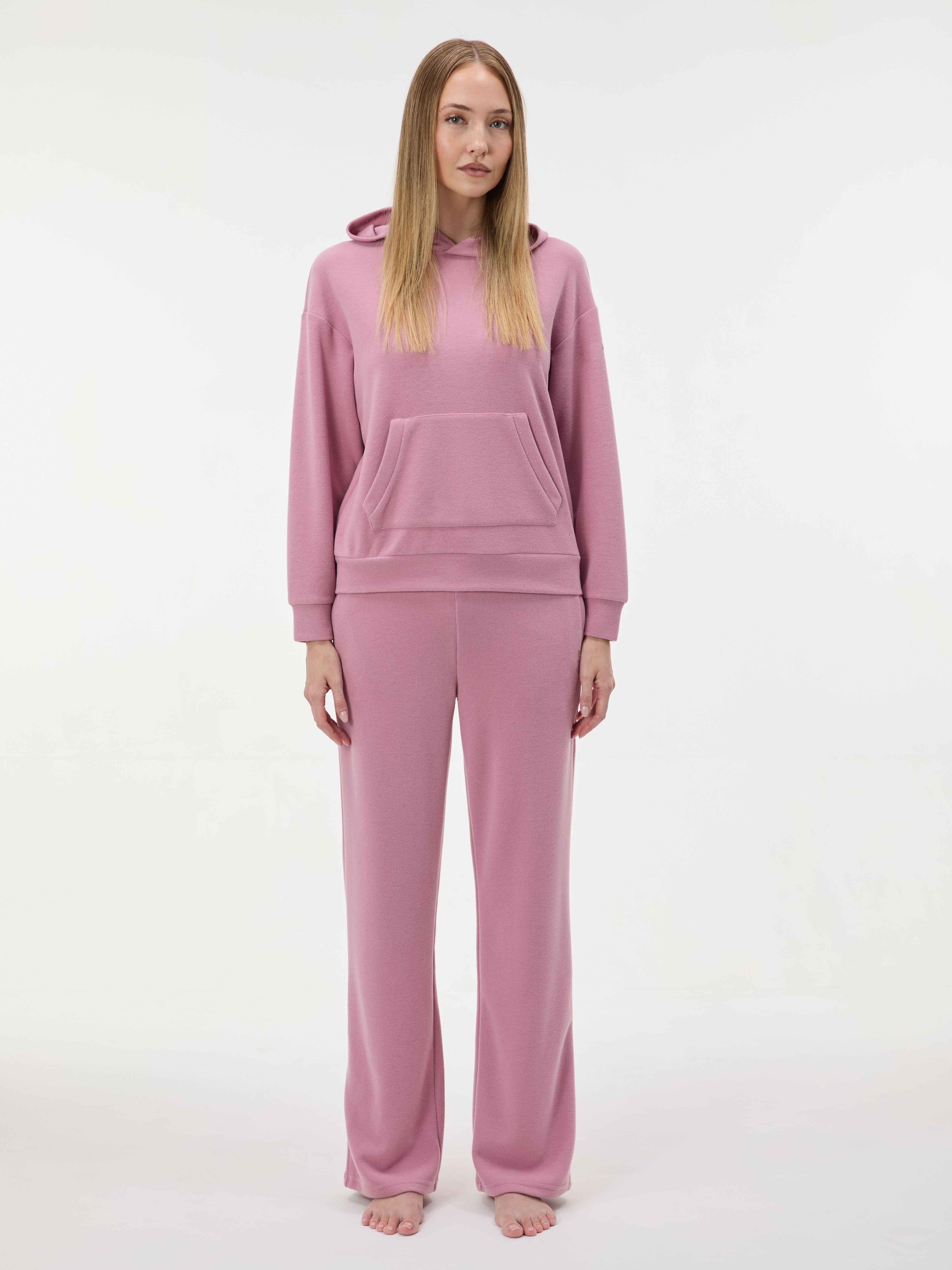 Rosa Damen-Sweatshirt mit langen Ärmeln ORSAY - 003