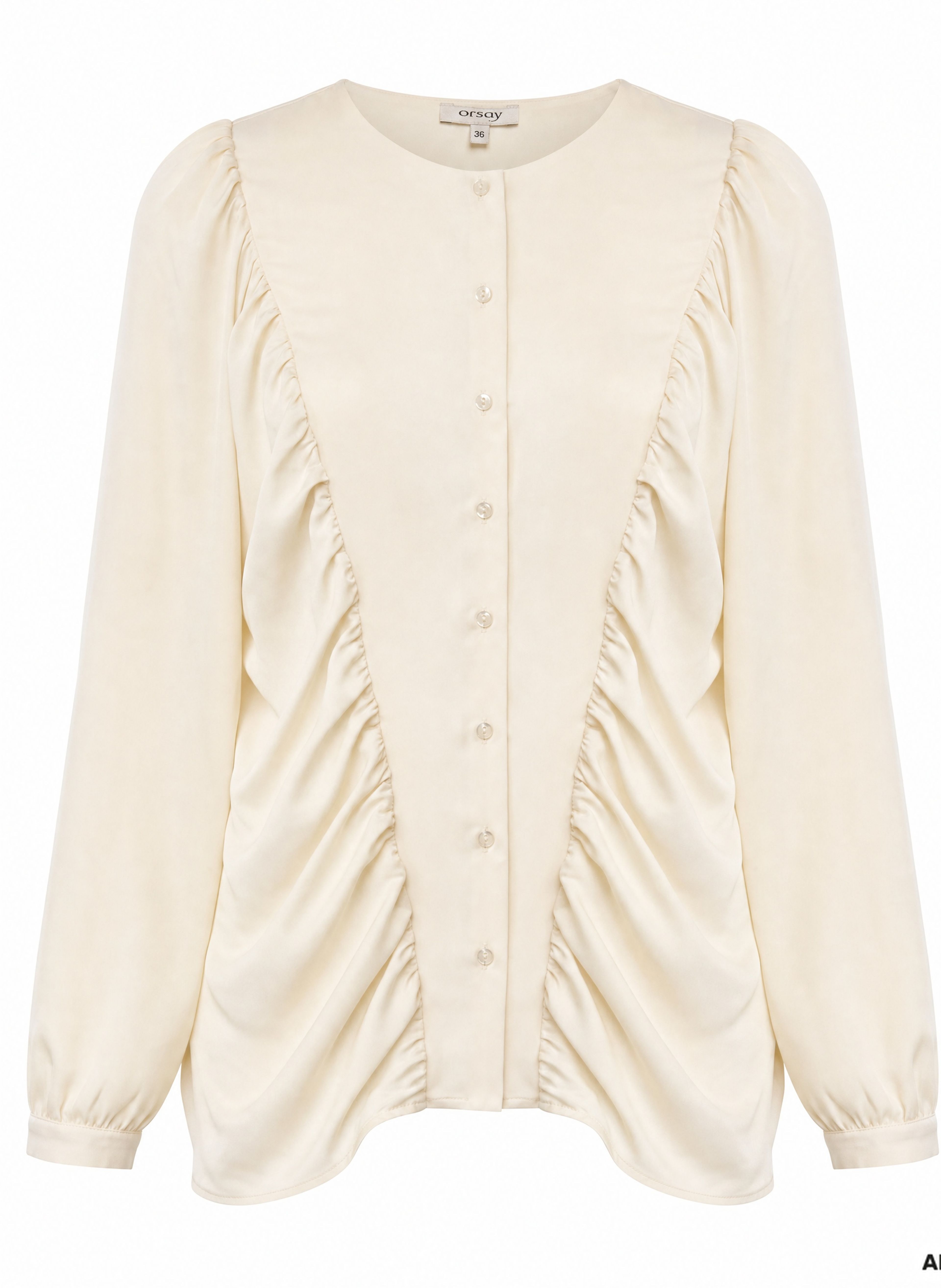 Bela ženska bluza z dolgimi rokavi ORSAY - 006