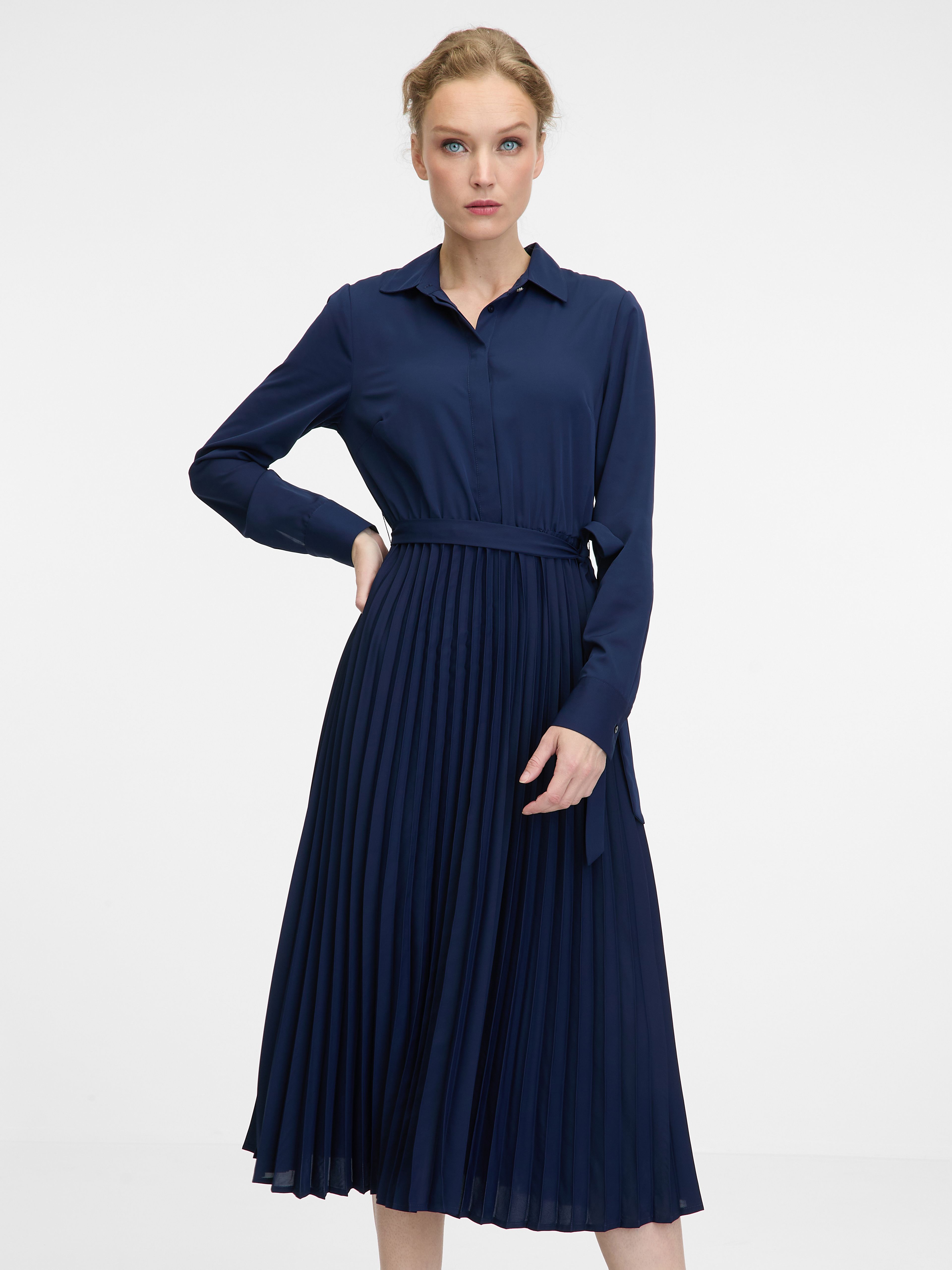 Dunkelblaues Damen-Midikleid ORSAY