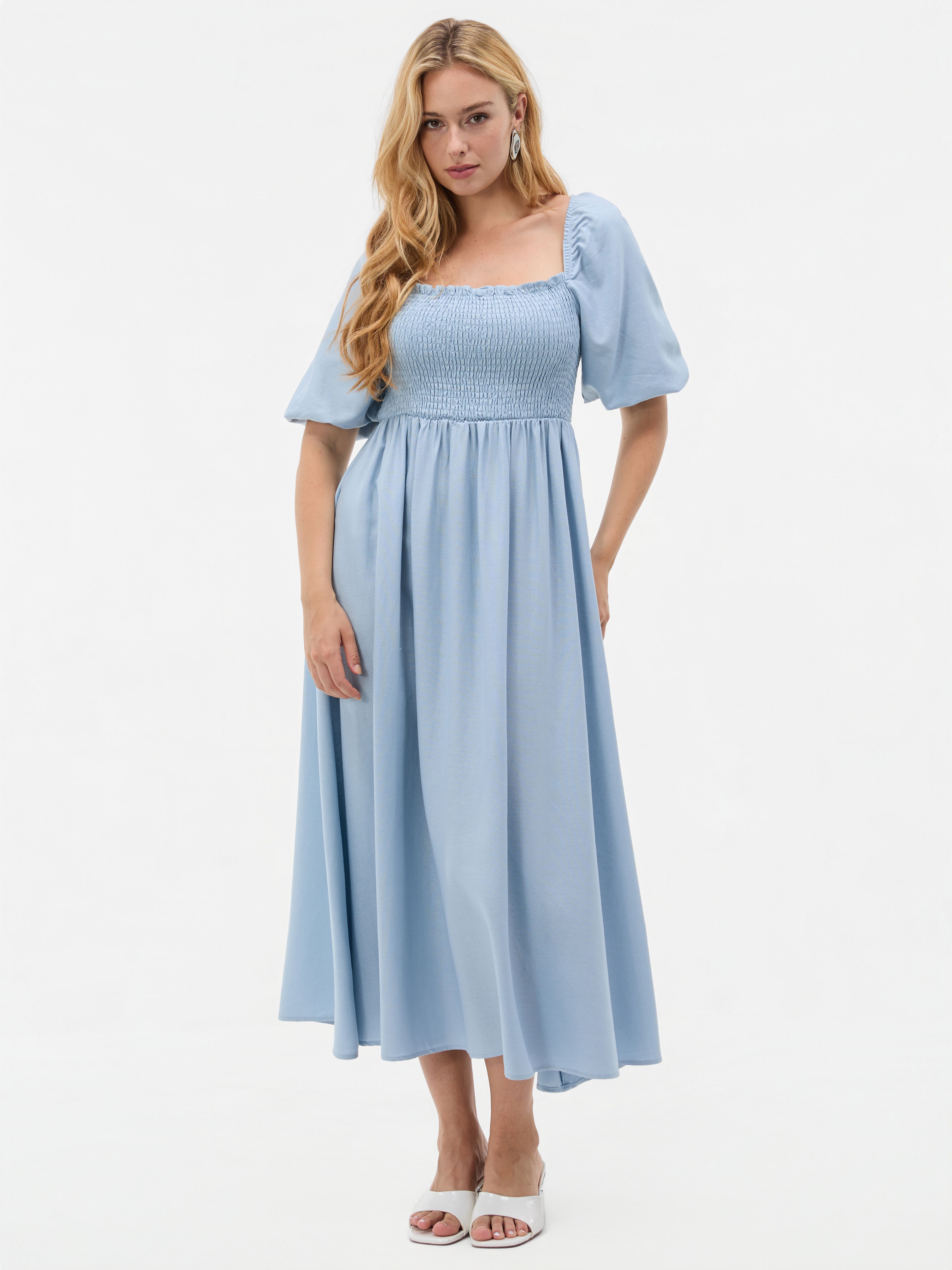 Modra ženska maxi obleka ORSAY - 003