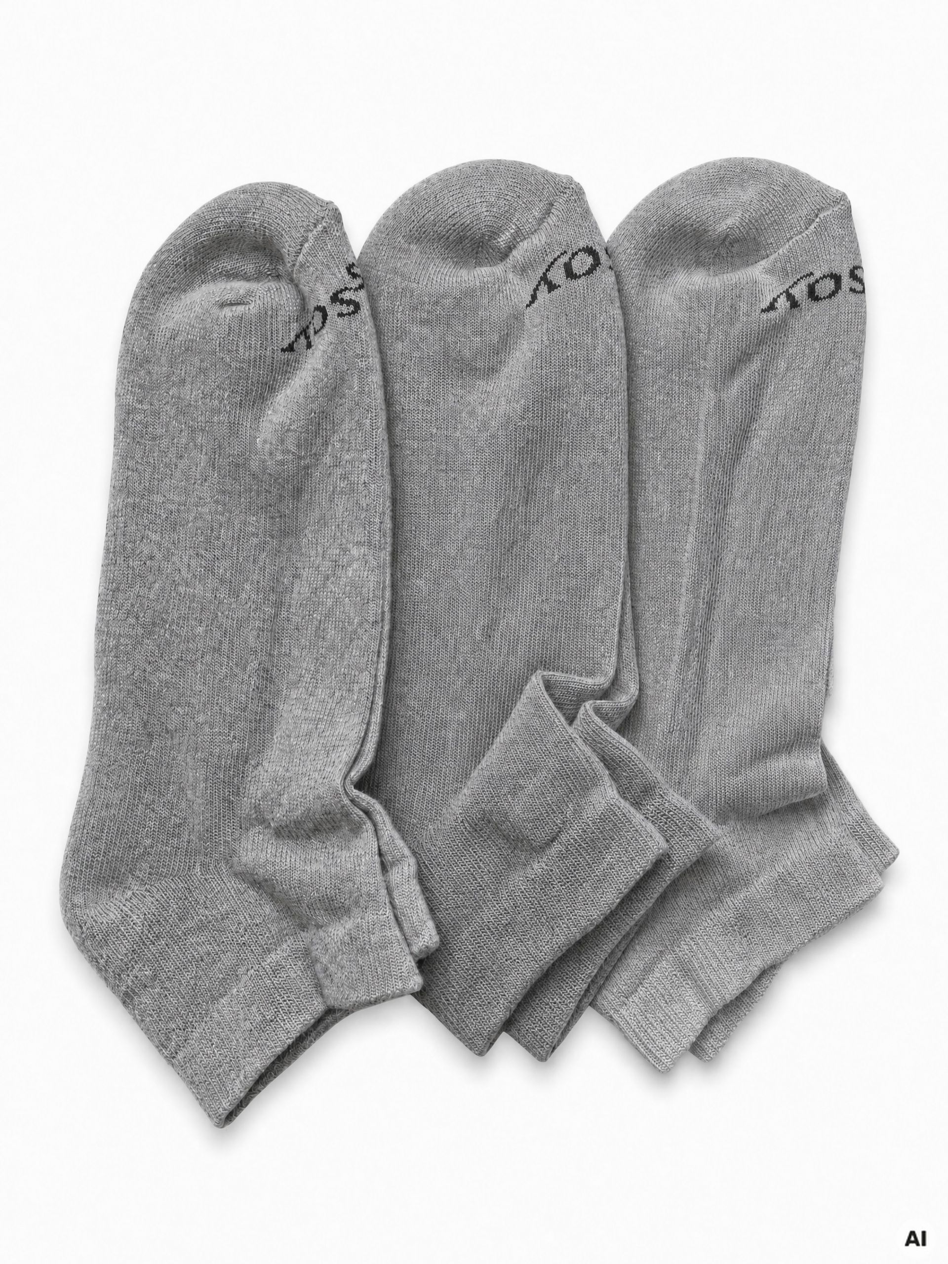 Graue Damen-Knöchelsocken 3er-Pack ORSAY - 001