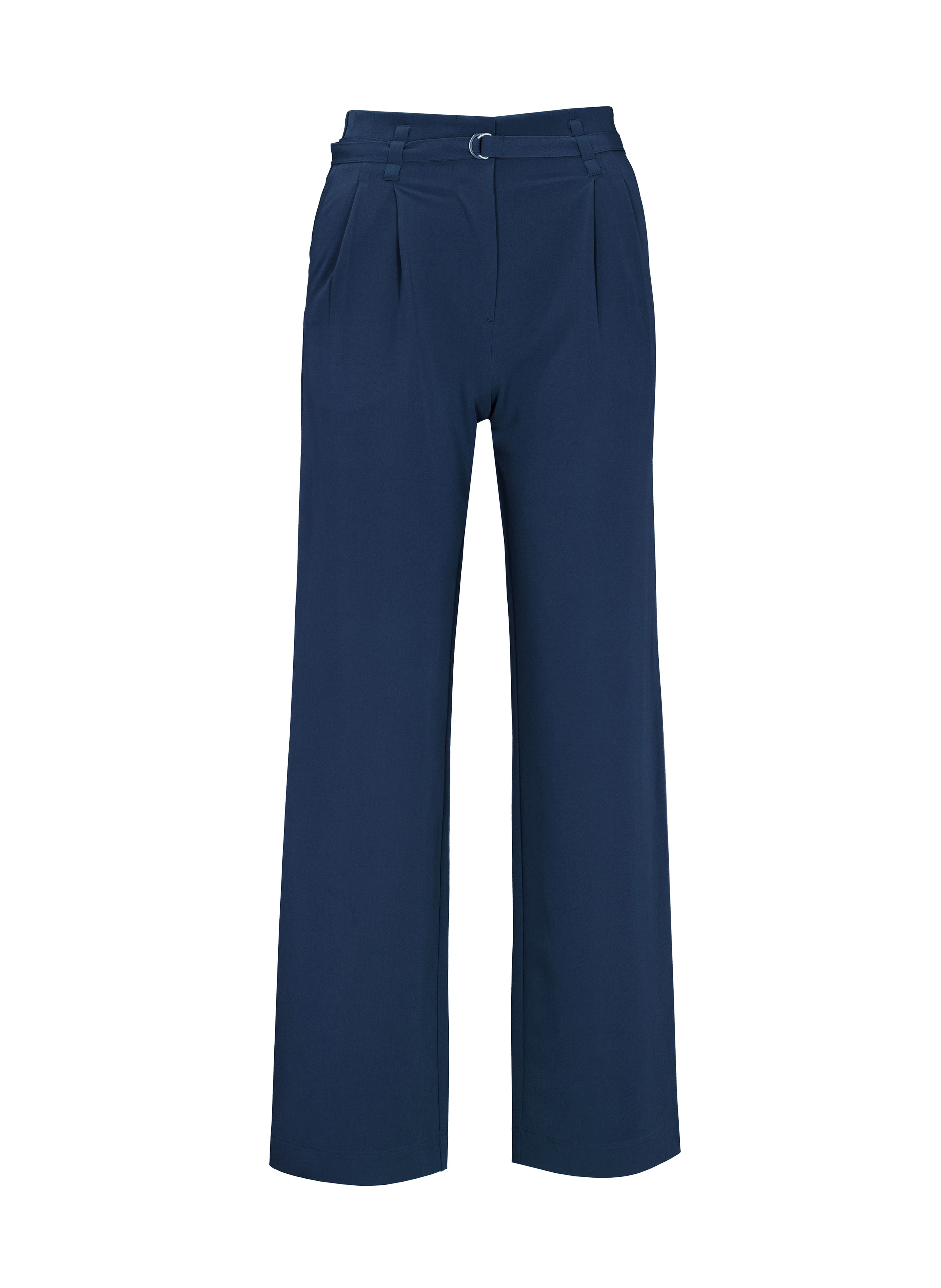 Blaue Damen-Wide-Leg-Hose mit hohem Bund ORSAY - 006