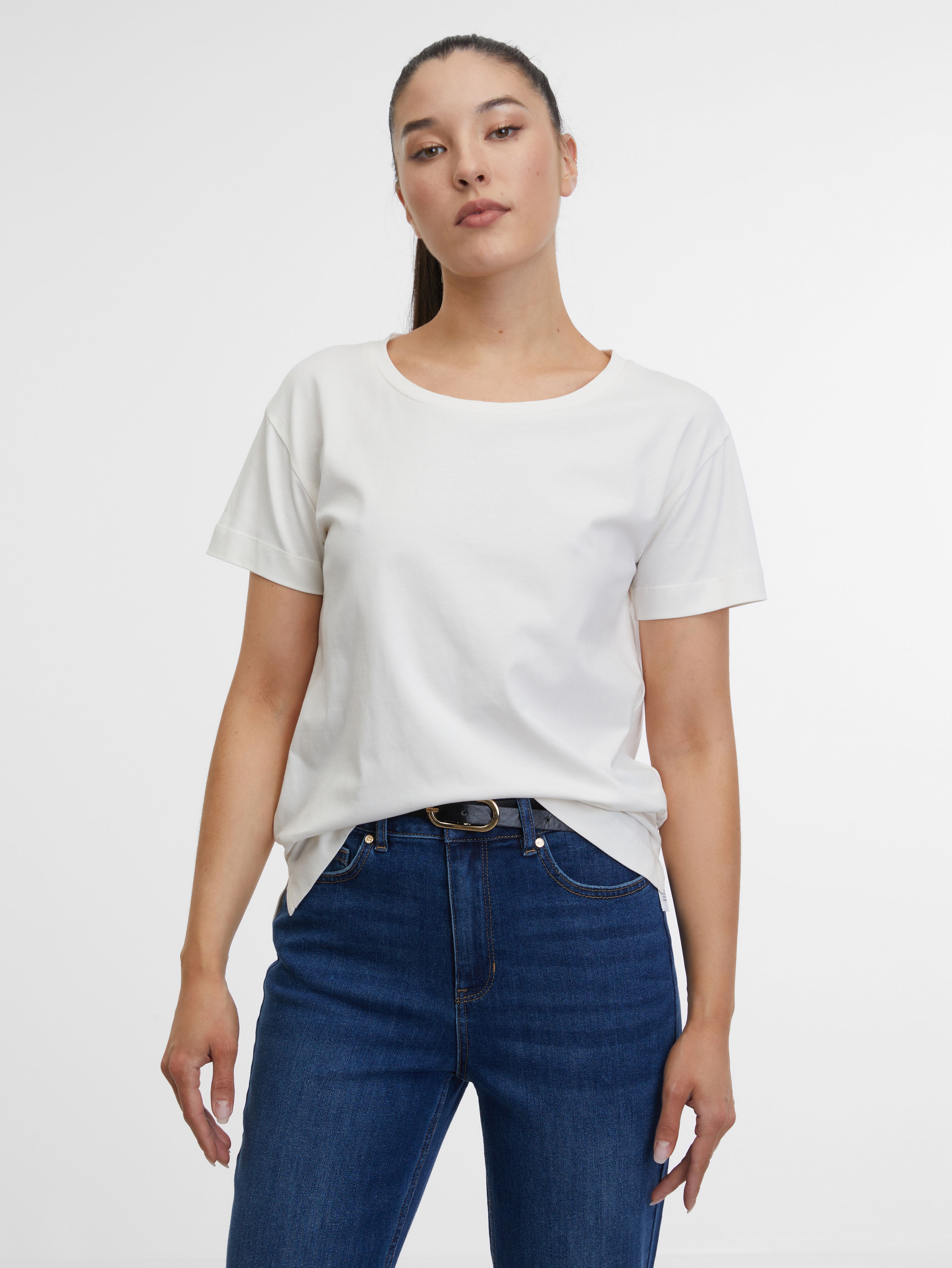 Cremefarbenes Damen-T-Shirt ORSAY