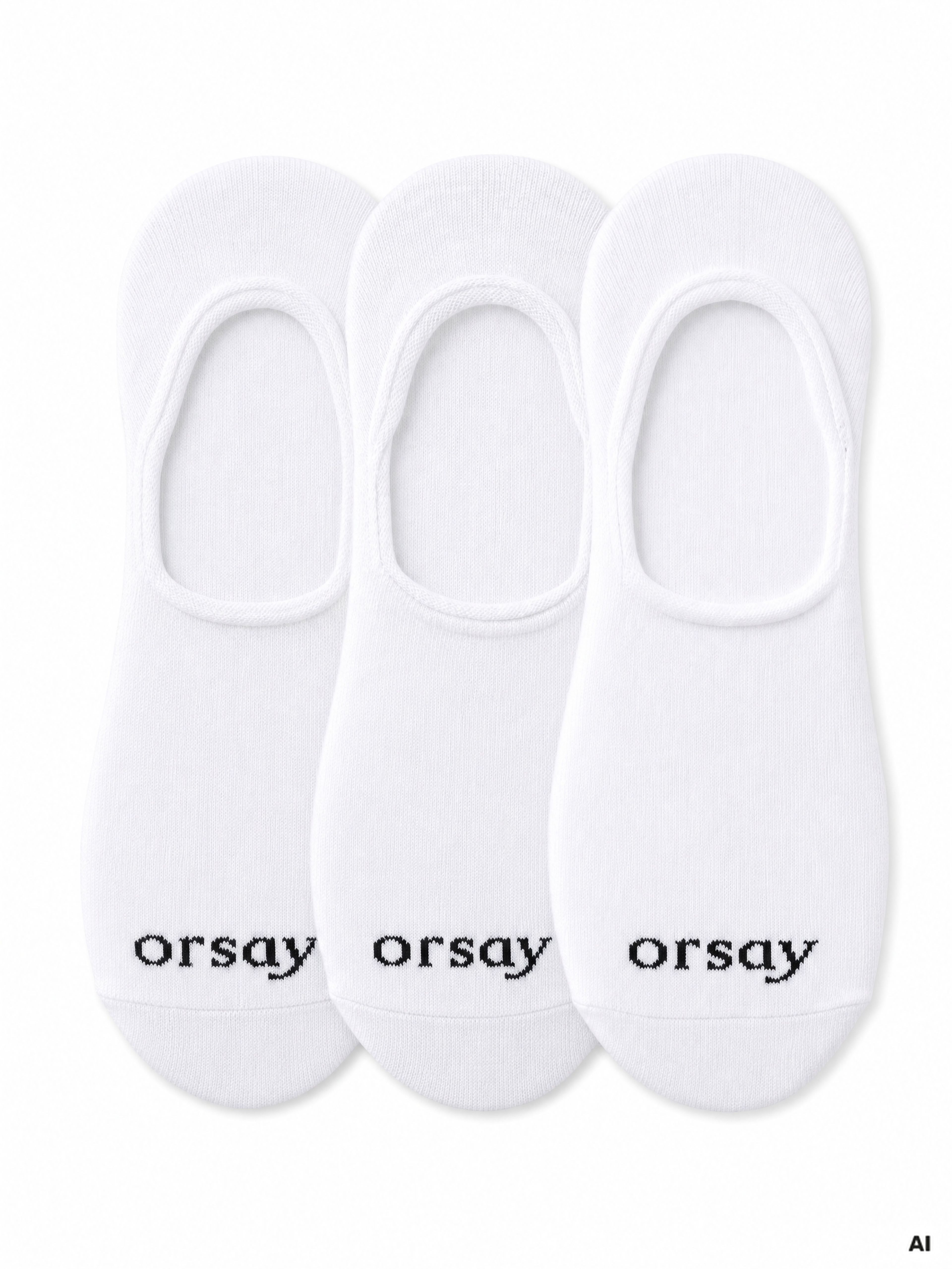 Weiße Damen-Füßlinge 3er-Pack ORSAY - 001
