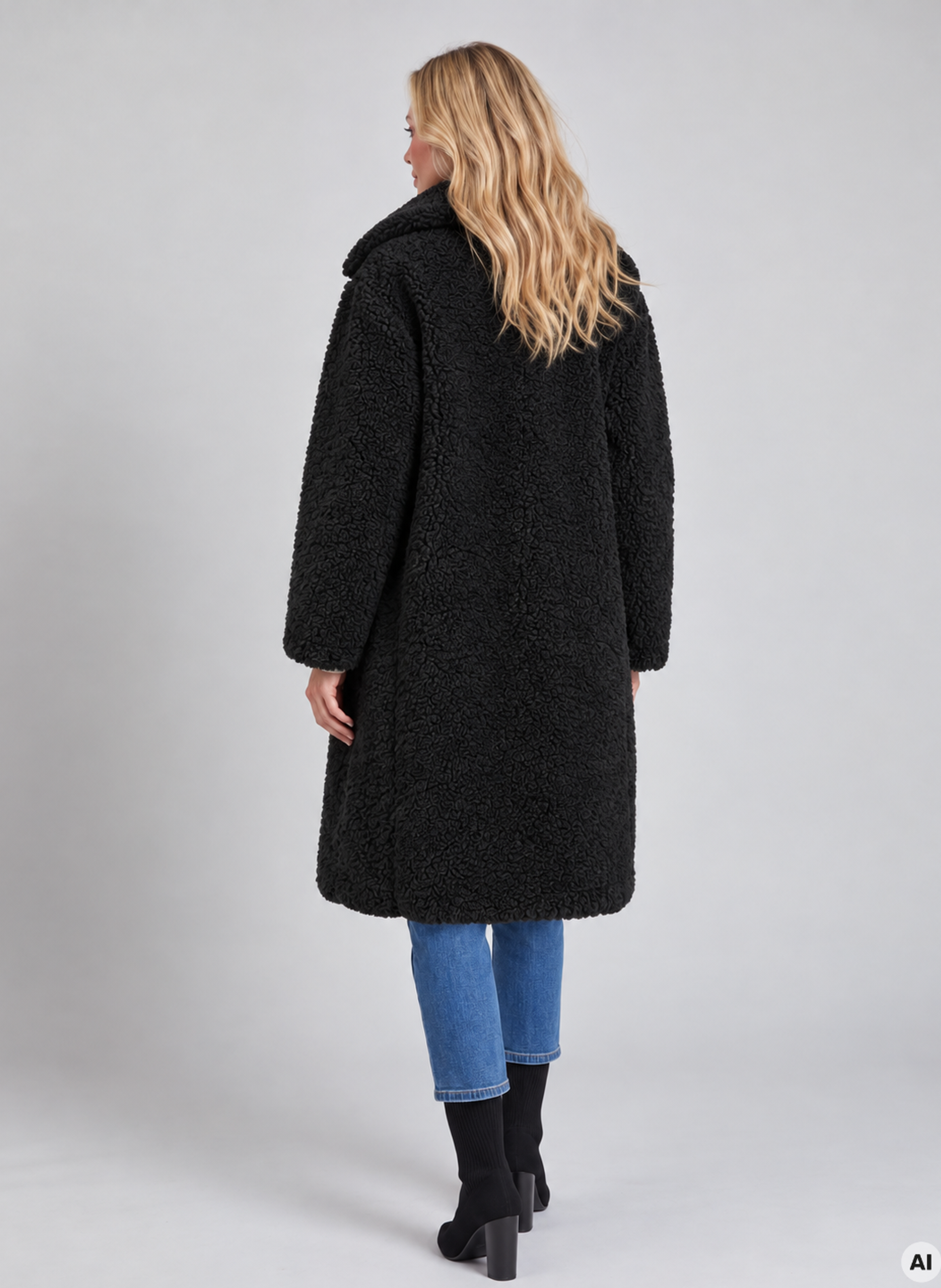 Schwarzer Damenmantel ORSAY - 003