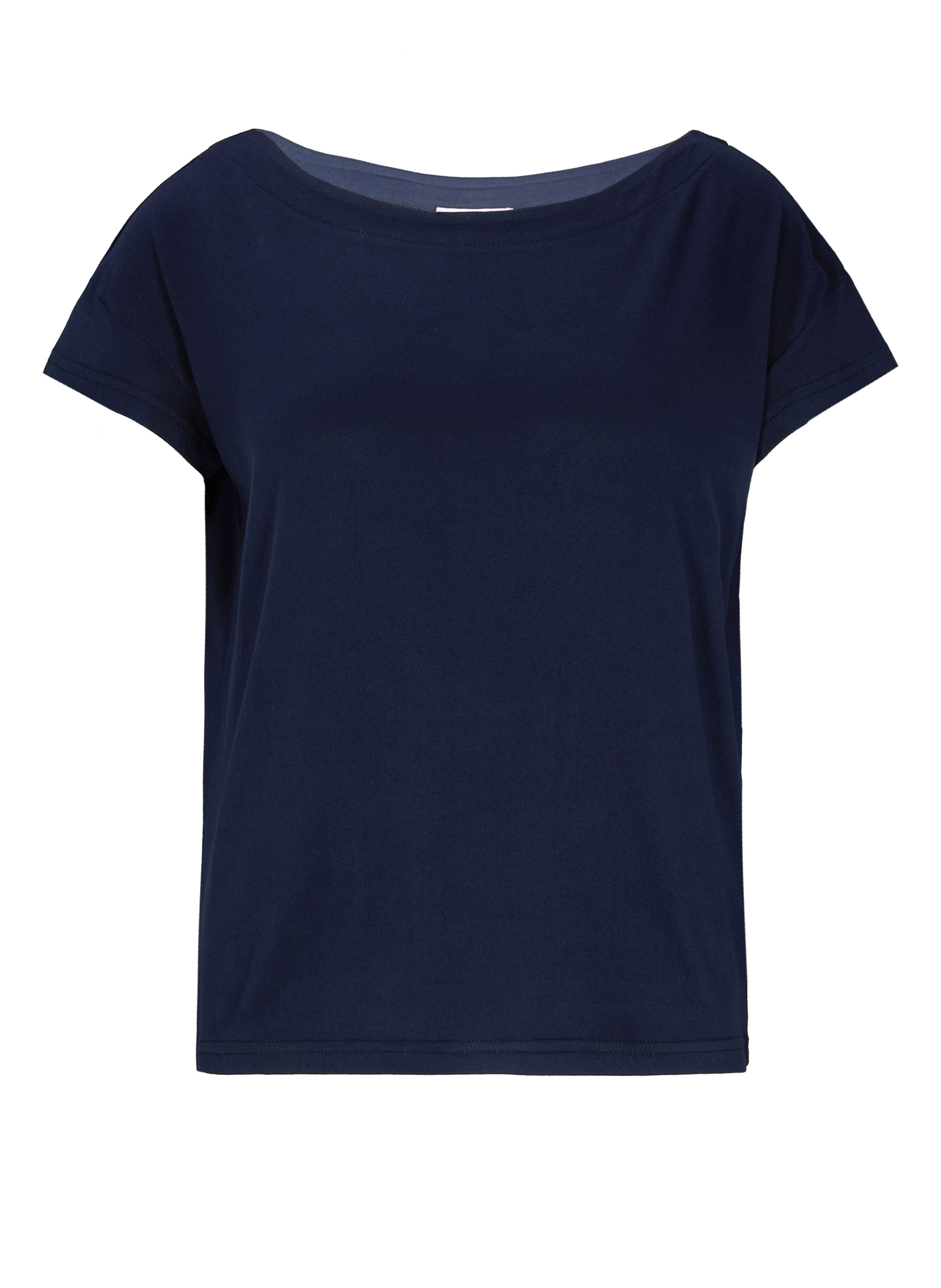 Ciemnoniebieski damski T-shirt z krótkim rękawem ORSAY - 005
