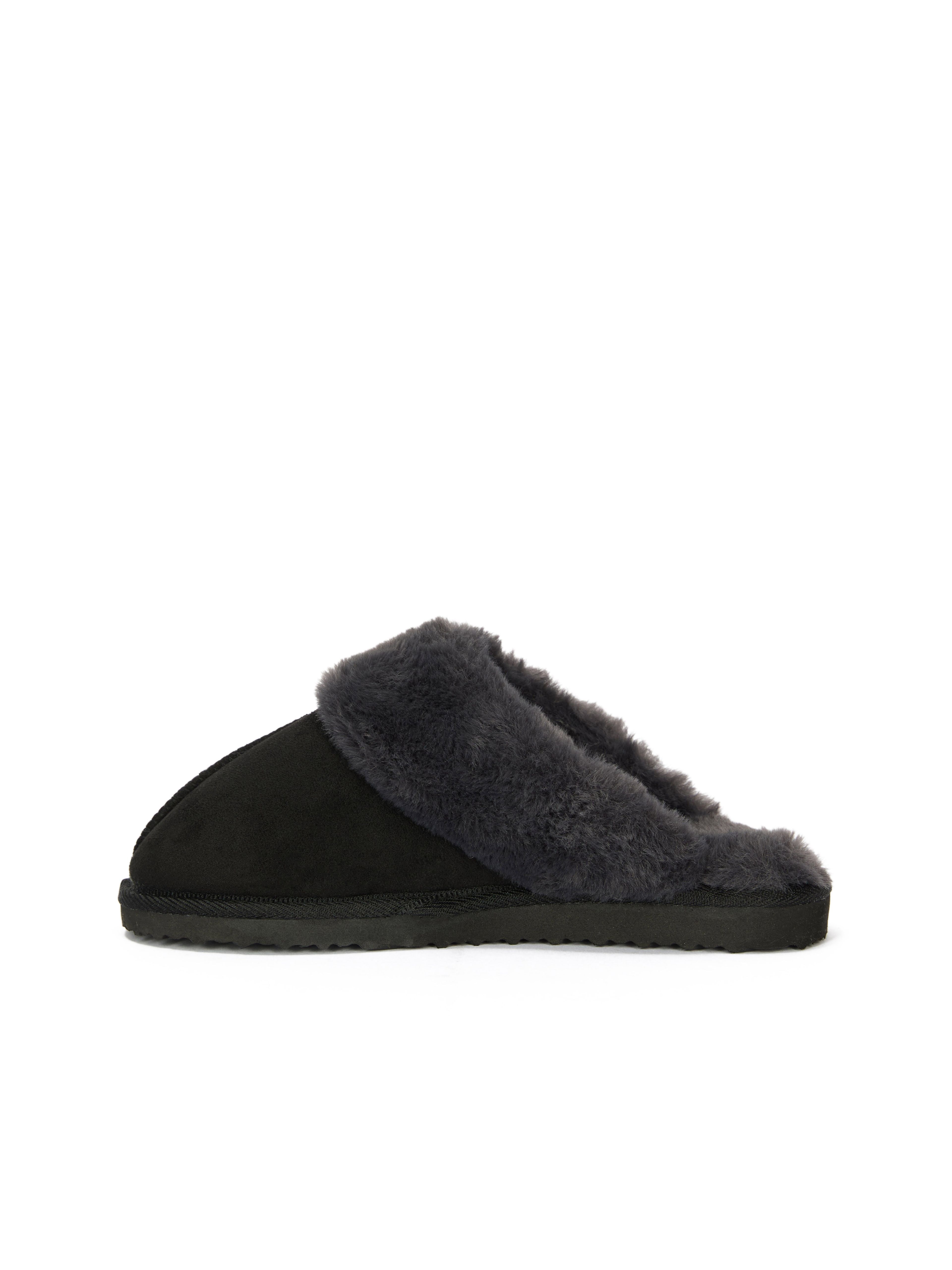 Schwarze Damen-Pantoffeln mit Fell ORSAY IMARA - 004