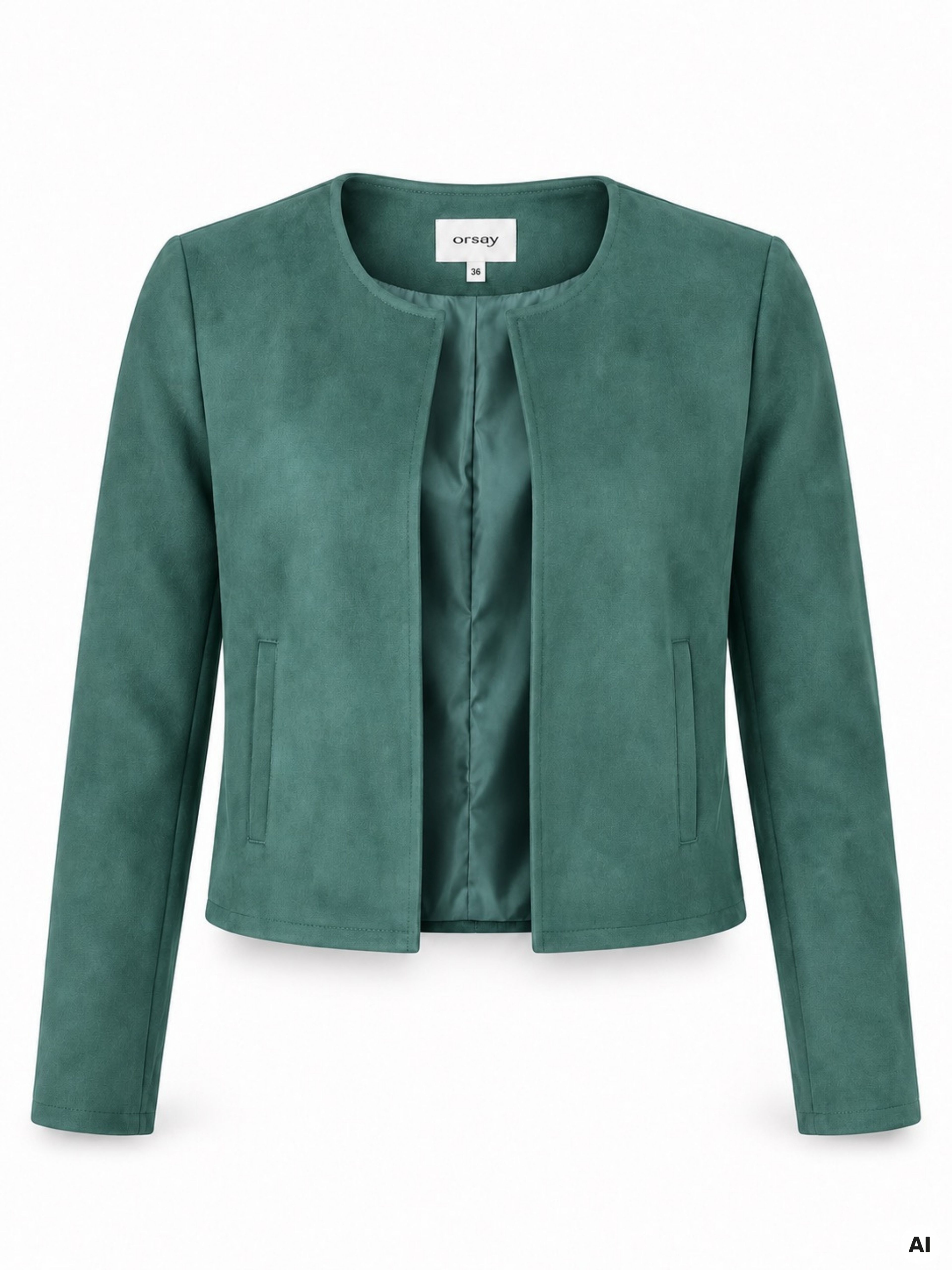 Türkiser Damen-Bolero mit Rundhalsausschnitt ORSAY - 005