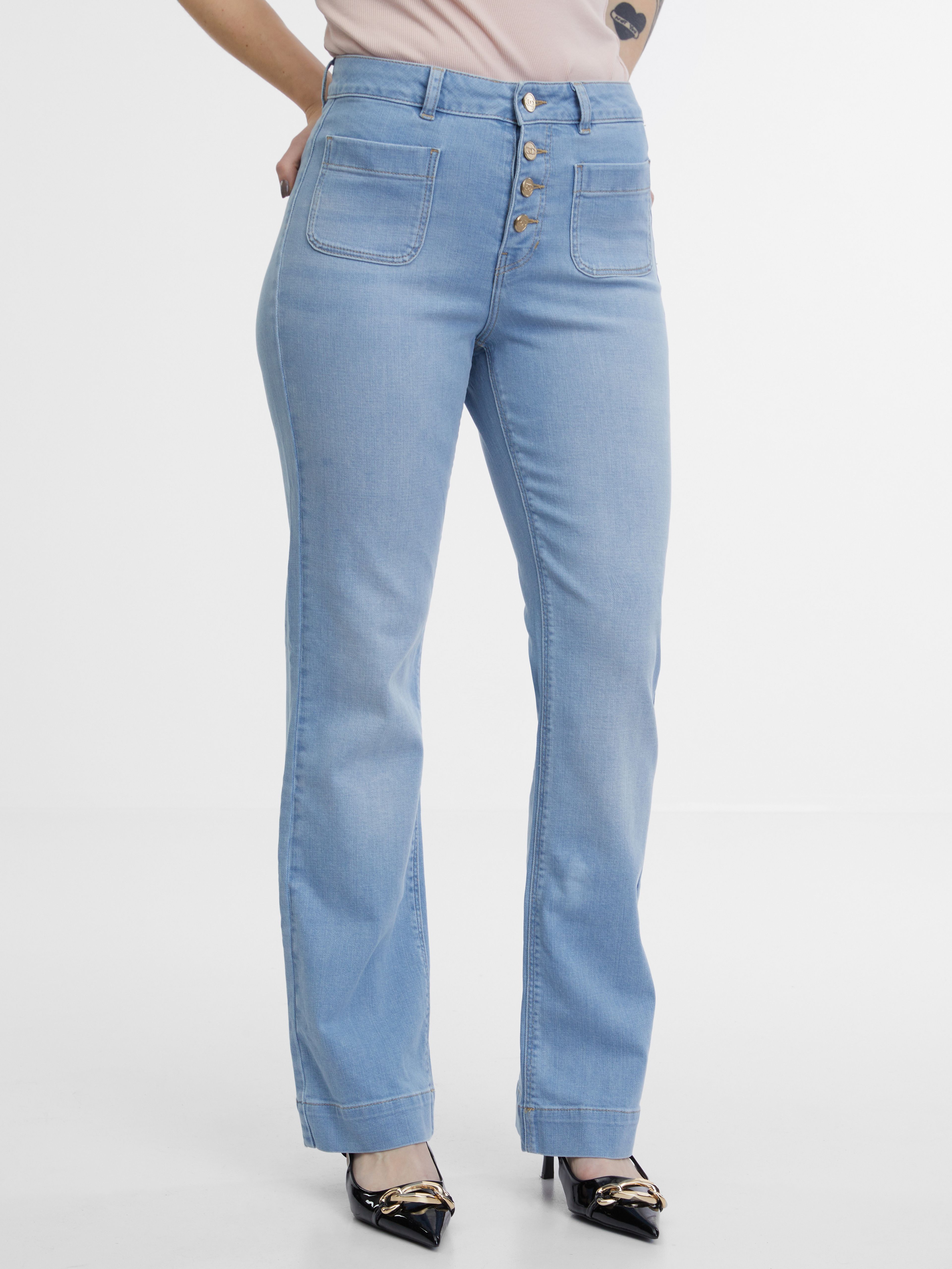 Hellblaue Bootcut-Jeans ORSAY