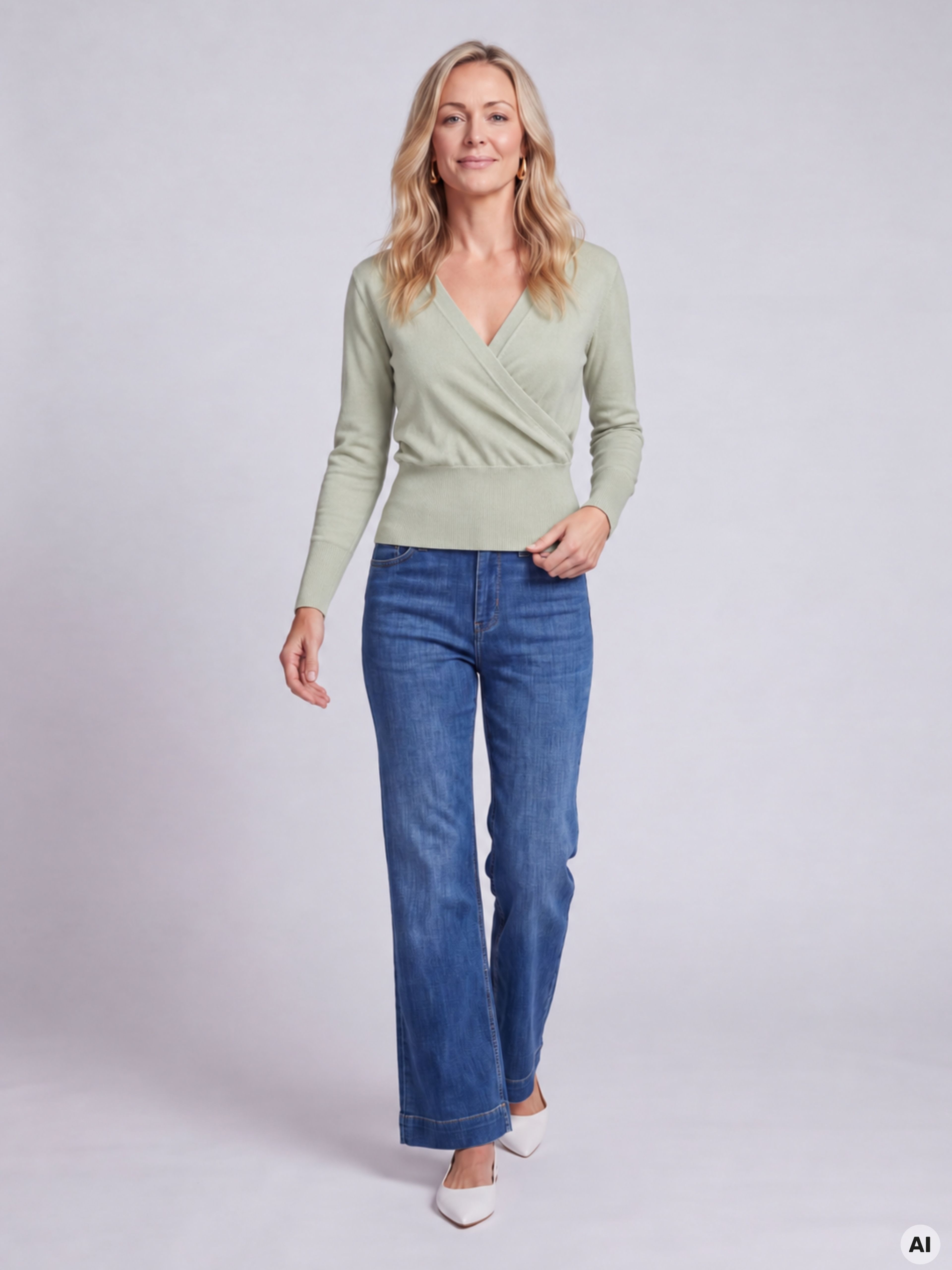 Cardigan pentru femei verde deschis cu mâneci lungi ORSAY - 004