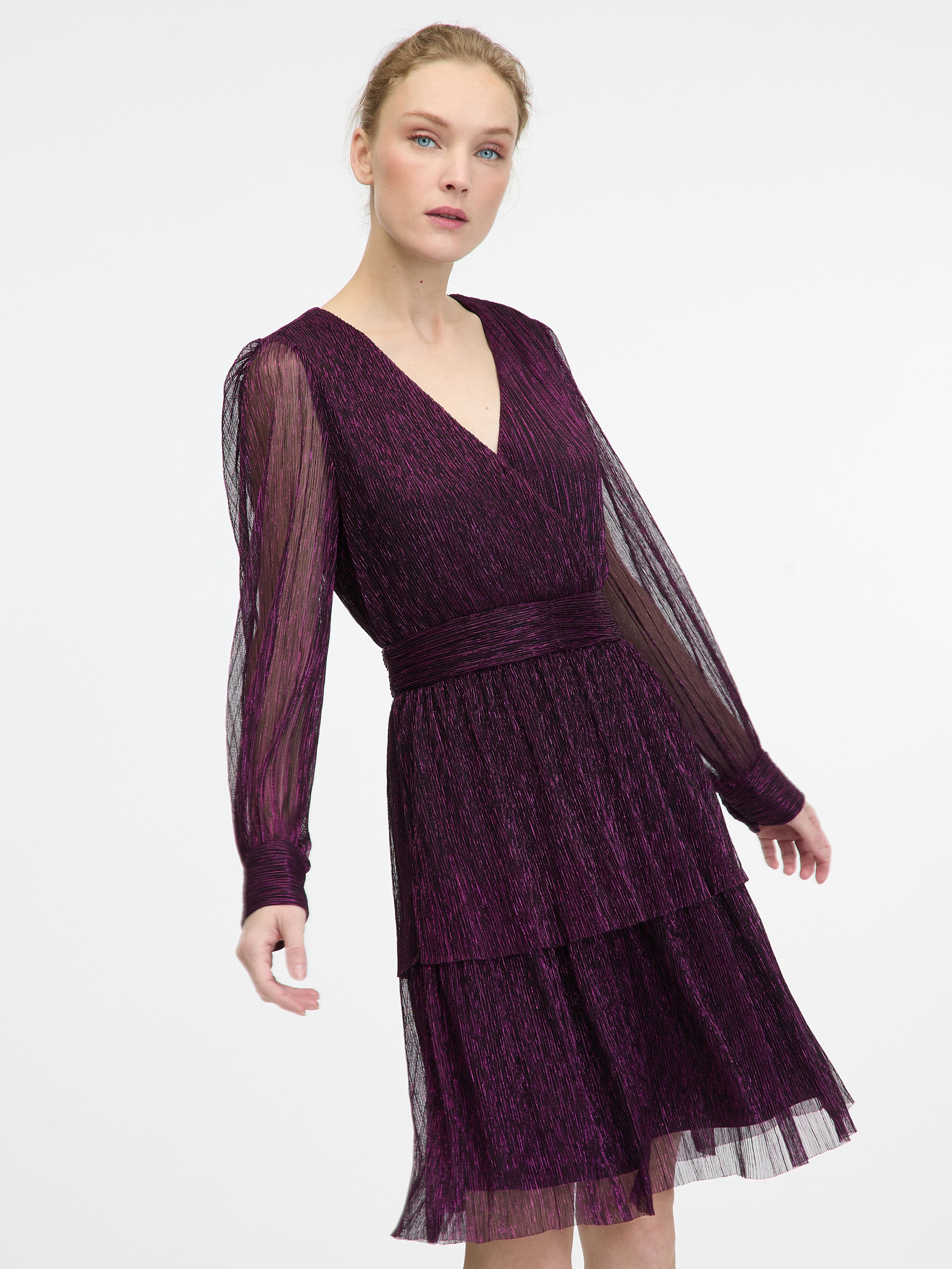 Rochie violet pentru femei, până la genunchi ORSAY