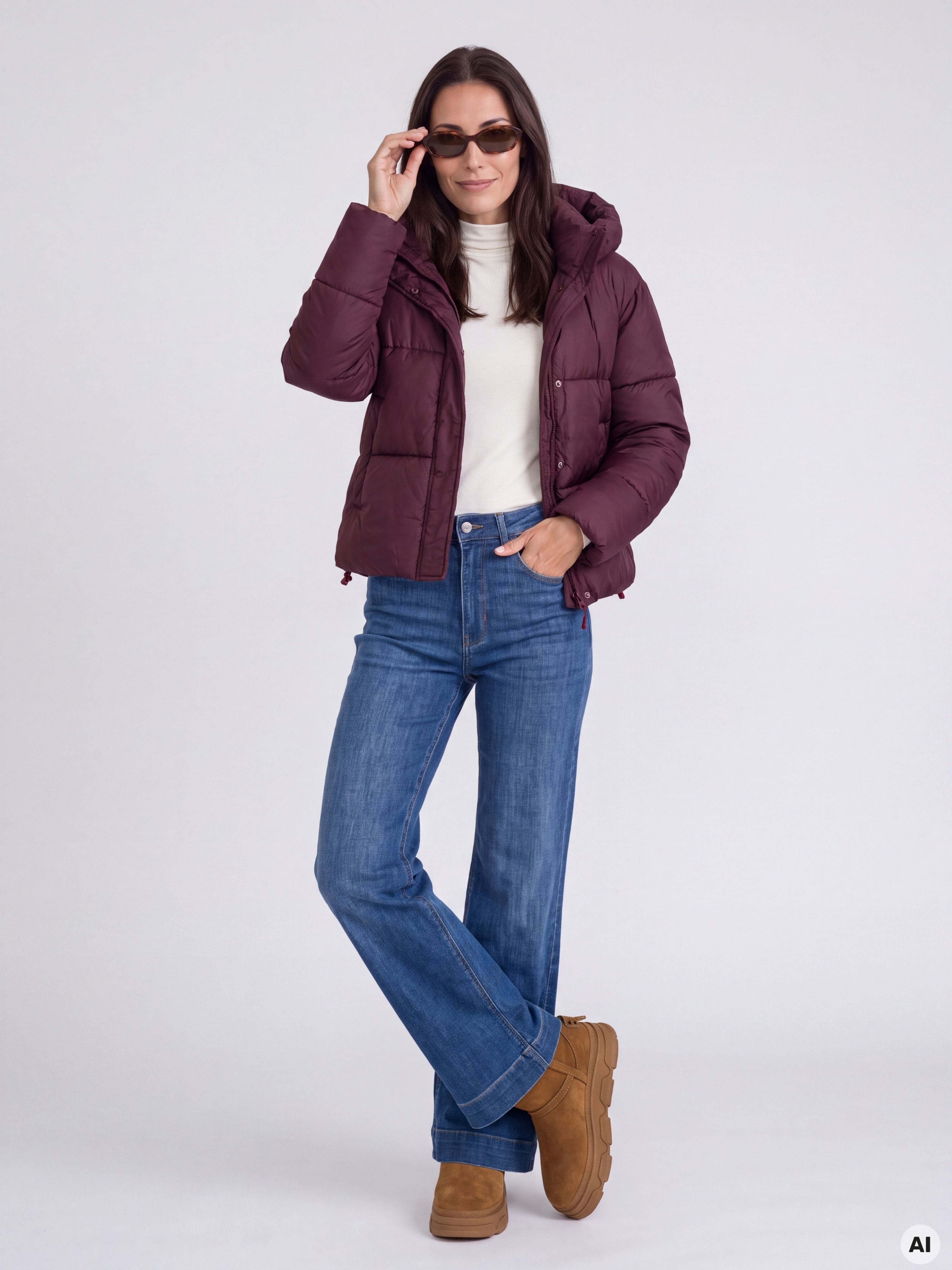 Bordeaux Damen-Winterjacke ORSAY - 001