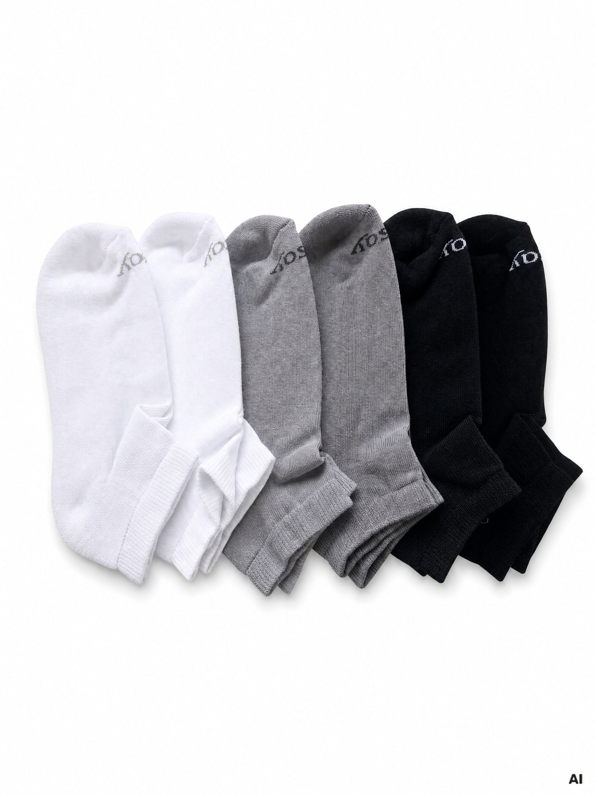 Mehrfarbige Damen-Knöchelsocken 6er-Pack ORSAY - 001