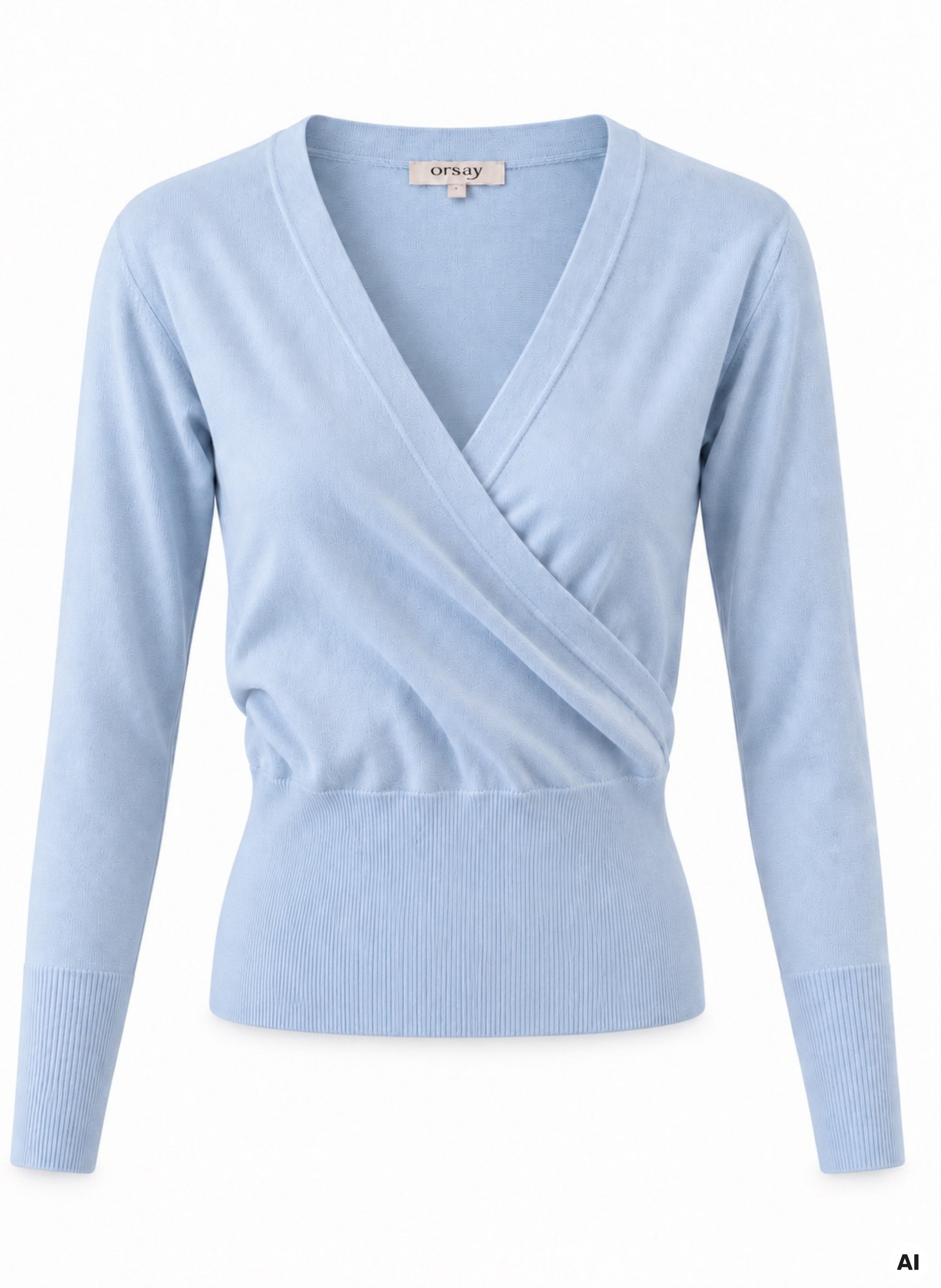 Cardigan pentru femei albastru deschis cu mâneci lungi ORSAY - 005